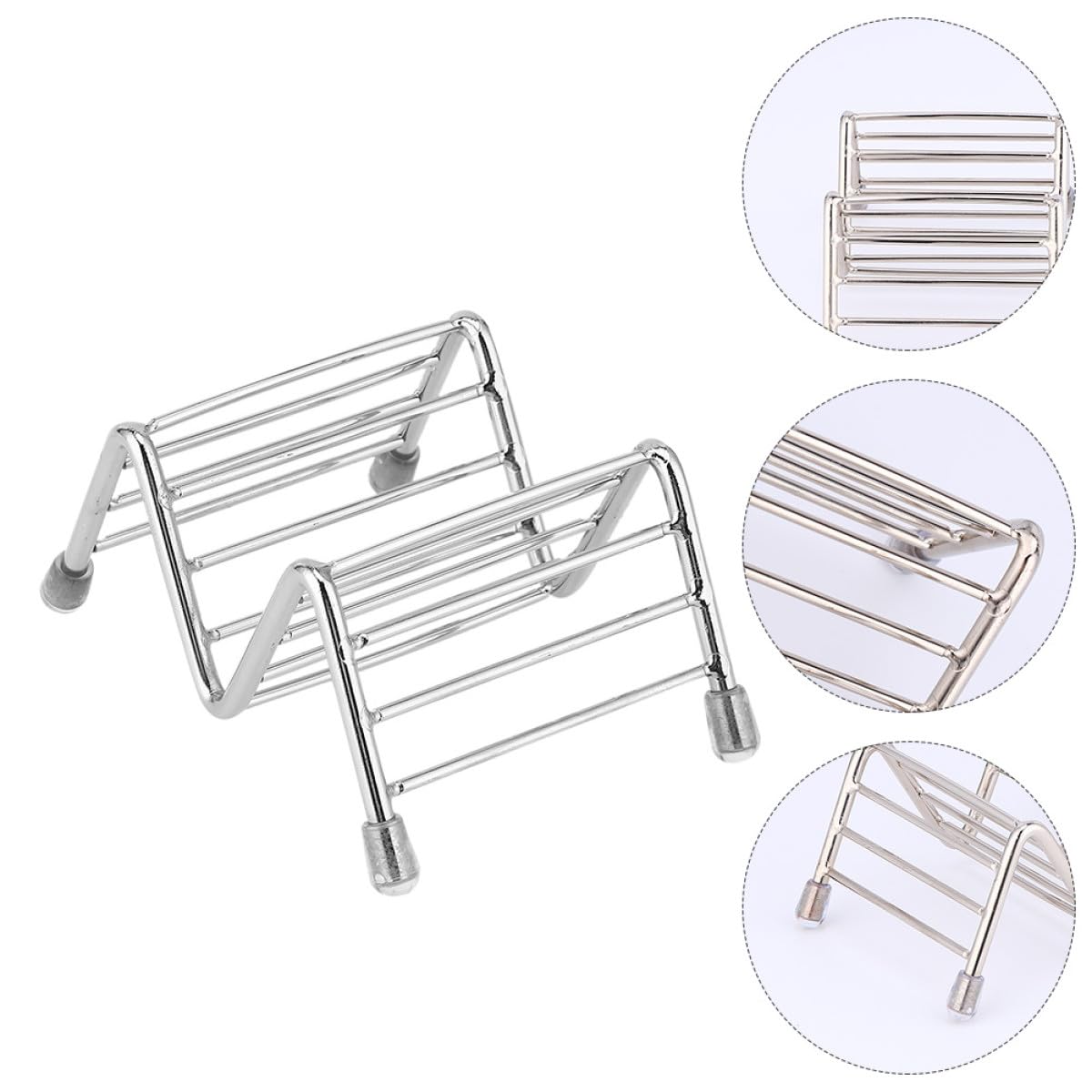 Tofficu Soportes para Tacos de Acero Inoxidable 2 Piezas para Burritos