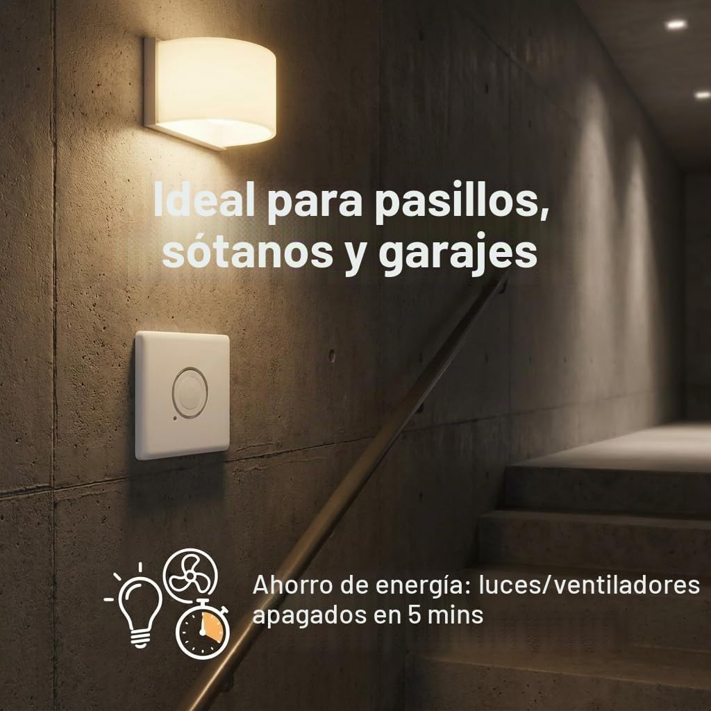 Zerodis Panel de Interruptor de Temporizador 220V Interruptor de Luz Inteligente Interruptor de Pared LED ABS Control 3500W 2 Minutos a 2 Horas Ajuste de Tiempo Cuenta Regresiva