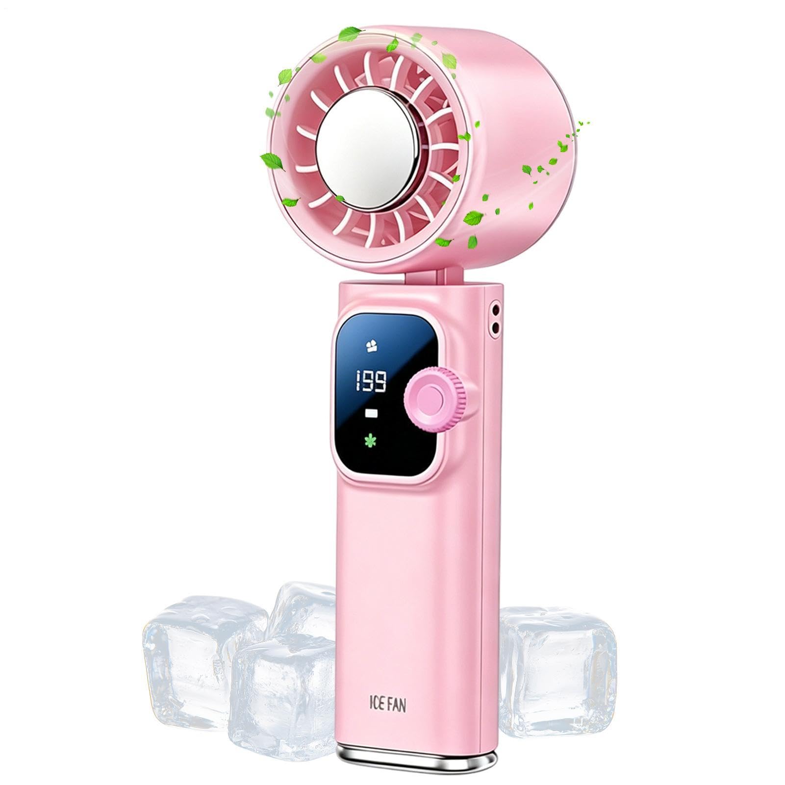Ventilatore Personale 199 Velocità 4000mAh Ricaricabile A Basso Rumore | Ventilatore Tascabile Per Esterno Interno Casa Ufficio Viaggio Campeggio Vacanze Al Mare