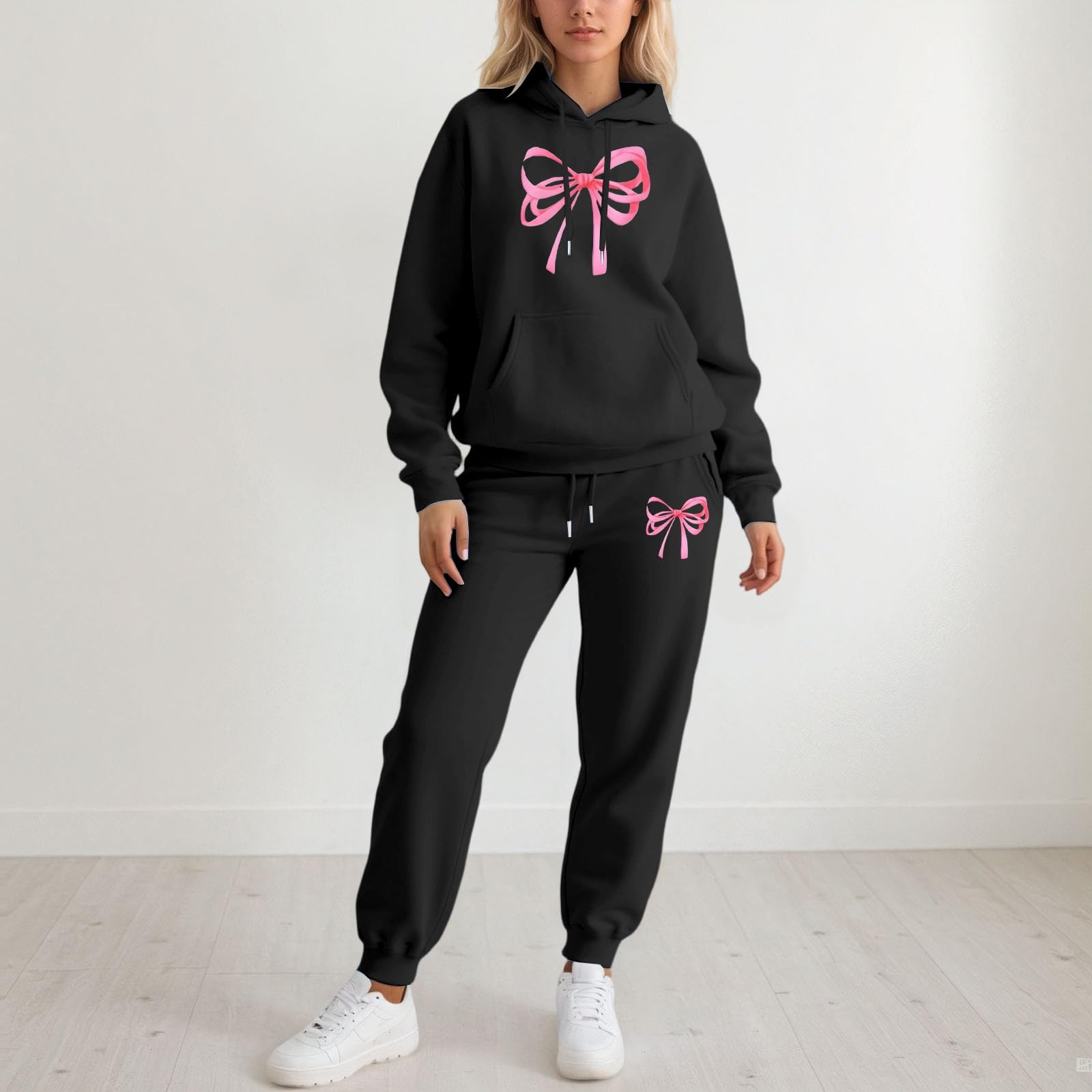 Survêtement décontracté, Pantalon de Jogging Souple avec Sweat à Capuche Assorti, idéal pour Les activités Sportives.