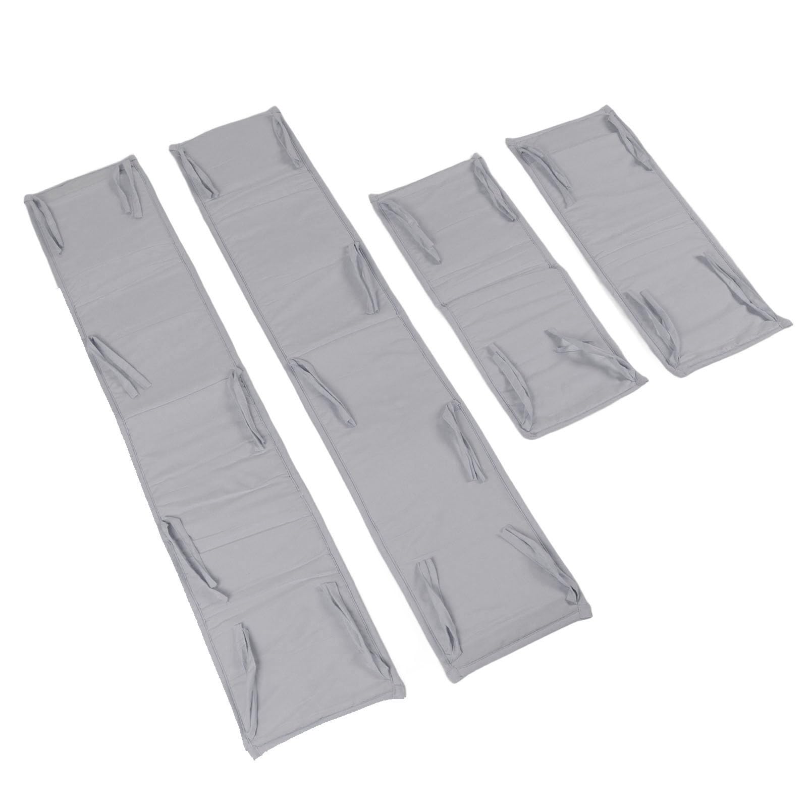 Protectores de barandilla de cama de seguridad para bebés Barandilla de cama de cuna suave y transpirable para niños pequeños (Gris)