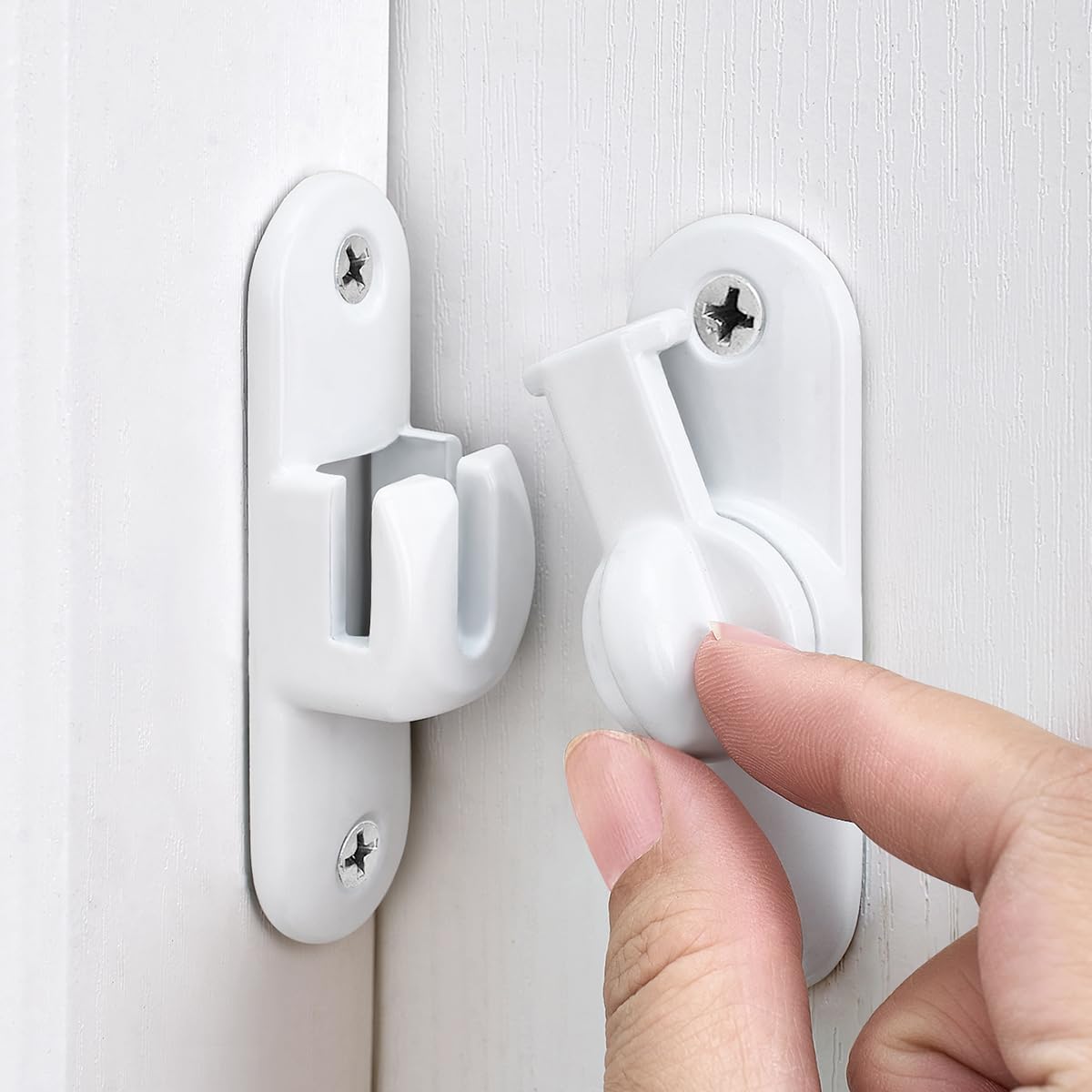 White 90/180 Degree Barn Door Latches,Flip Gate Lock