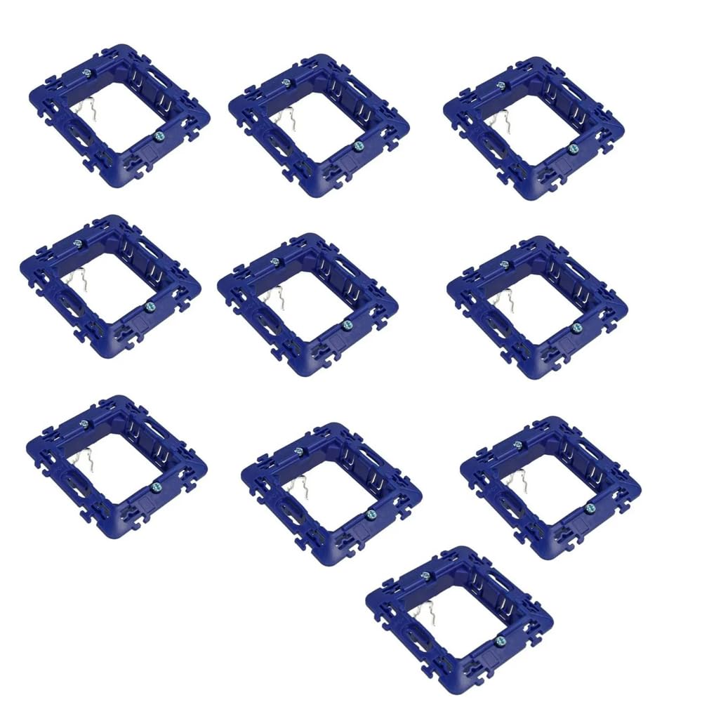 10 soportes compatibles con Bticino Living Light, soportes caja 502 503 504 507 (2 plazas - 2 módulos)