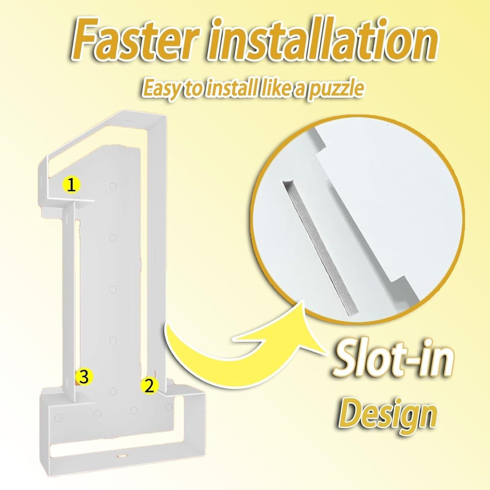 IINCOOY 2025 Light Up Numbers, Light Up 2025 Giant Marquee Mosaic Numbers Letter Cardboard Pre-Cut Thick Foam Board Sign Graduation New Year(120cm)