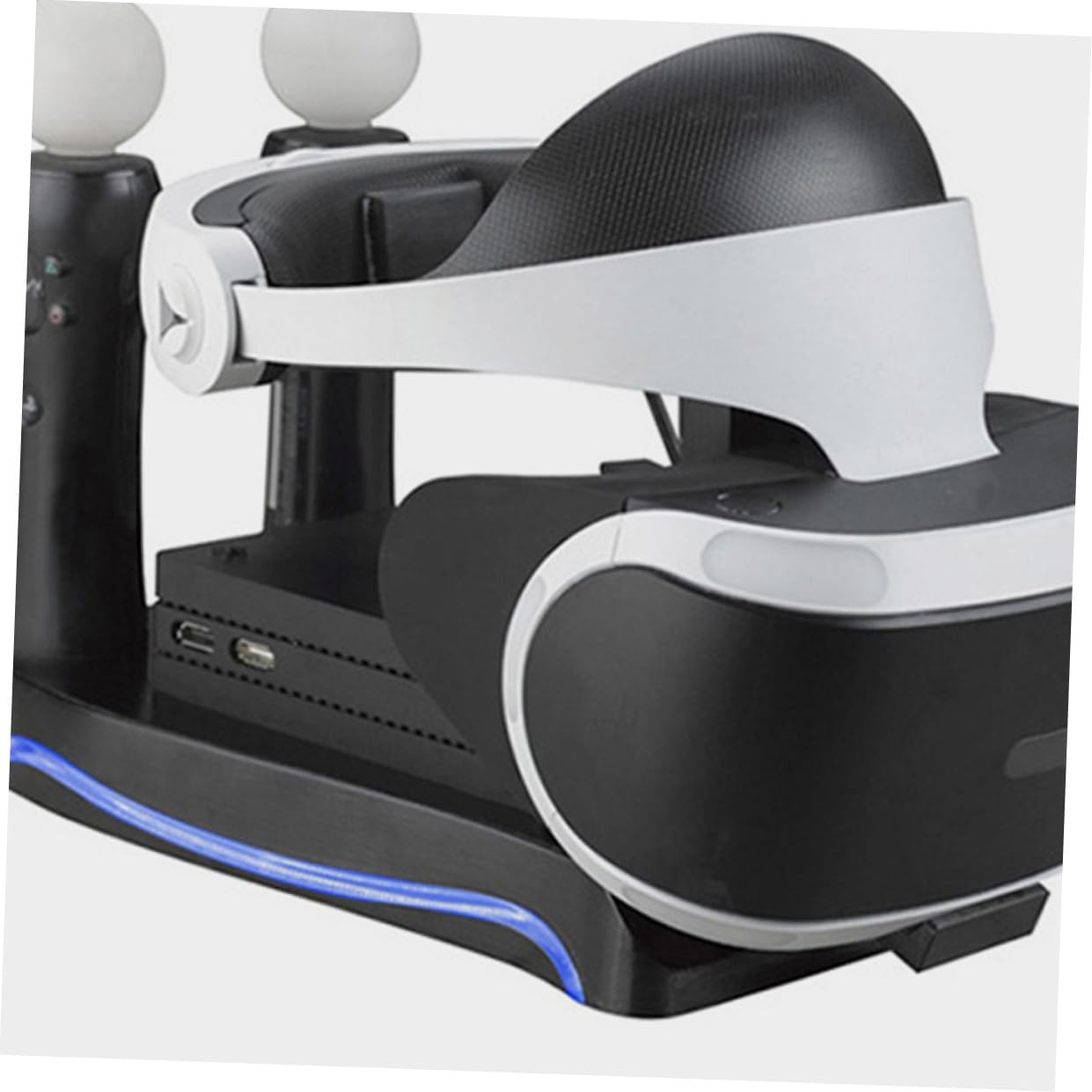COLLBATH Supporto di Ricarica per Controller Vr, Base Multifunzione in Abs Nero per Console Vr, Salvaspazio e Display da Gaming