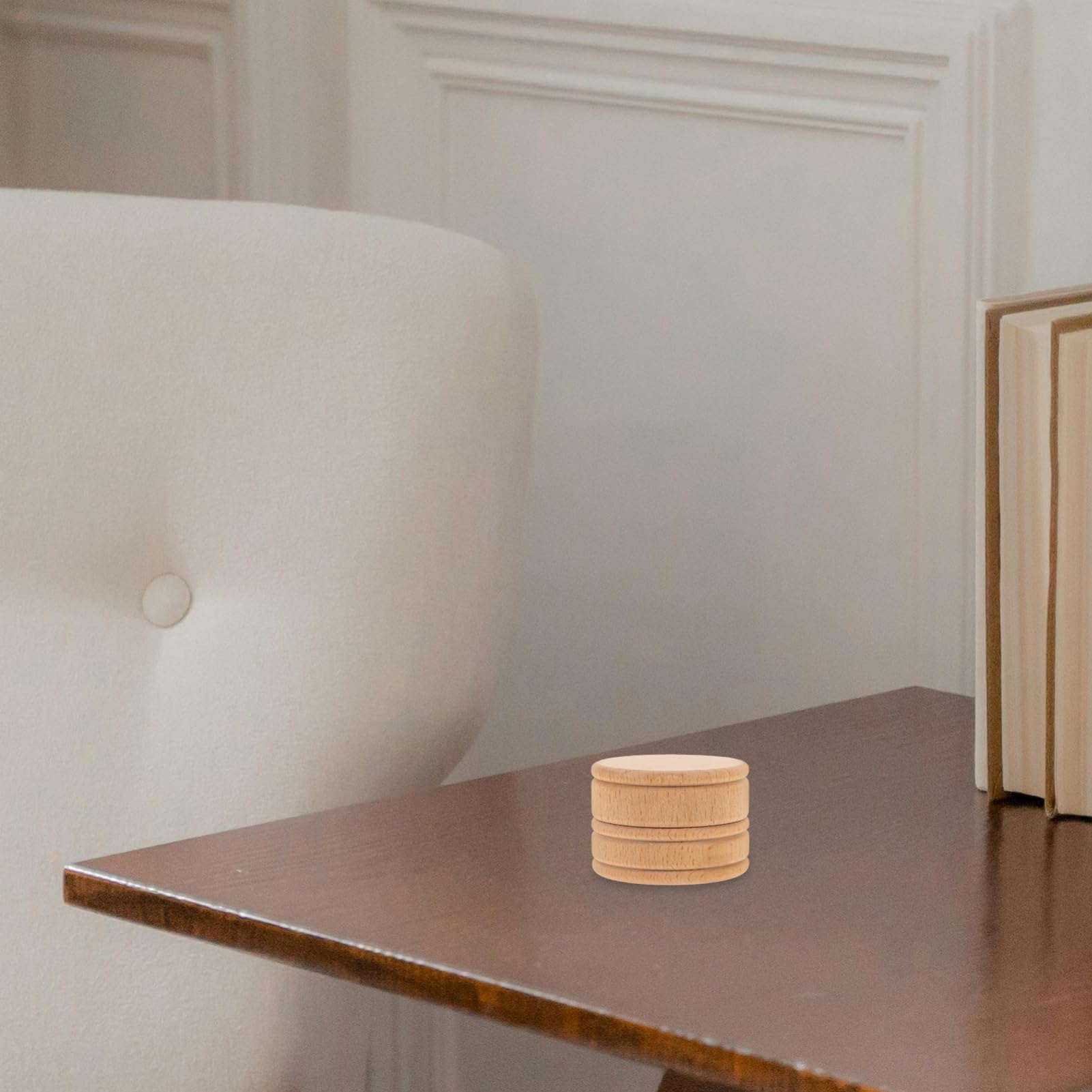 HOOTNEE 4pcs Box Keepsake Box Wooden Tooth Lost Tooth Storage Case Round Wooden Storage Container