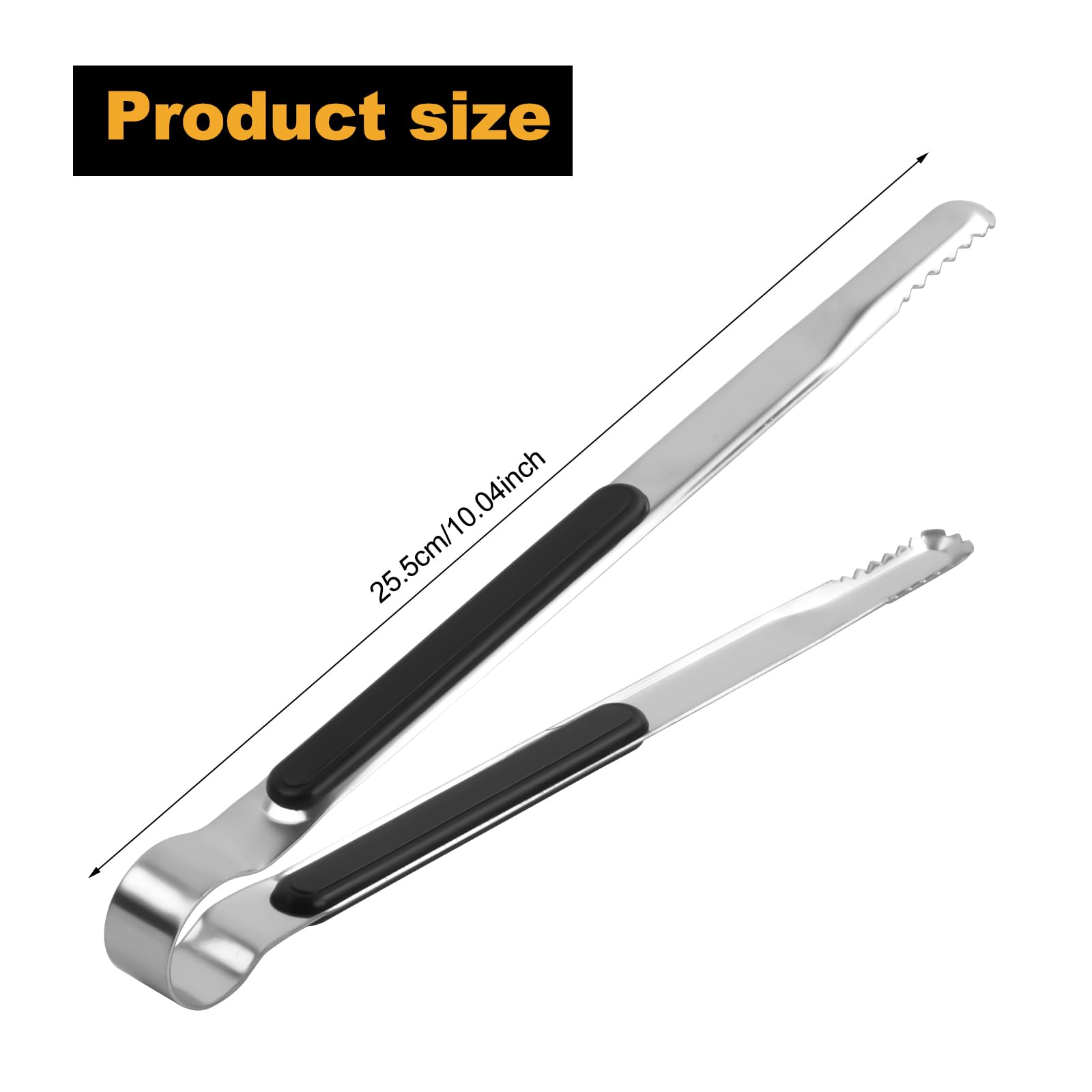 Set Pinze Da Cucina In Acciaio E Silicone - 3 Pezzi 23cm, Per Barbecue, Pasta E Insalata - Foto 11