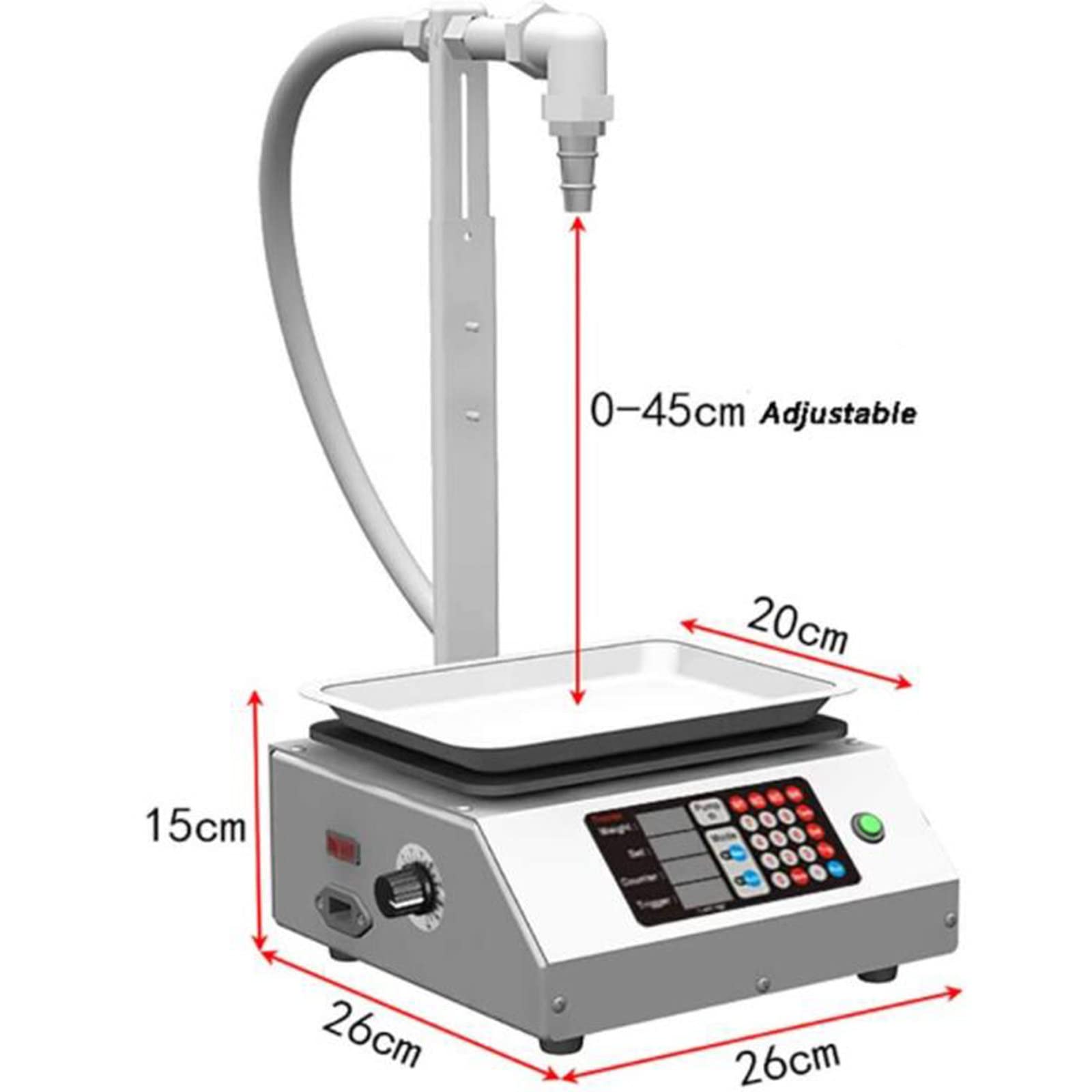 MáQuina de Llenado de LíQuidos,MáQuina de Llenado Cuantitativo de LíQuidos,Cantidad de Llenado de Control de Pantalla de Microcomputadora LCD,Adecuada para Licor,Bebida,Agua Mineral