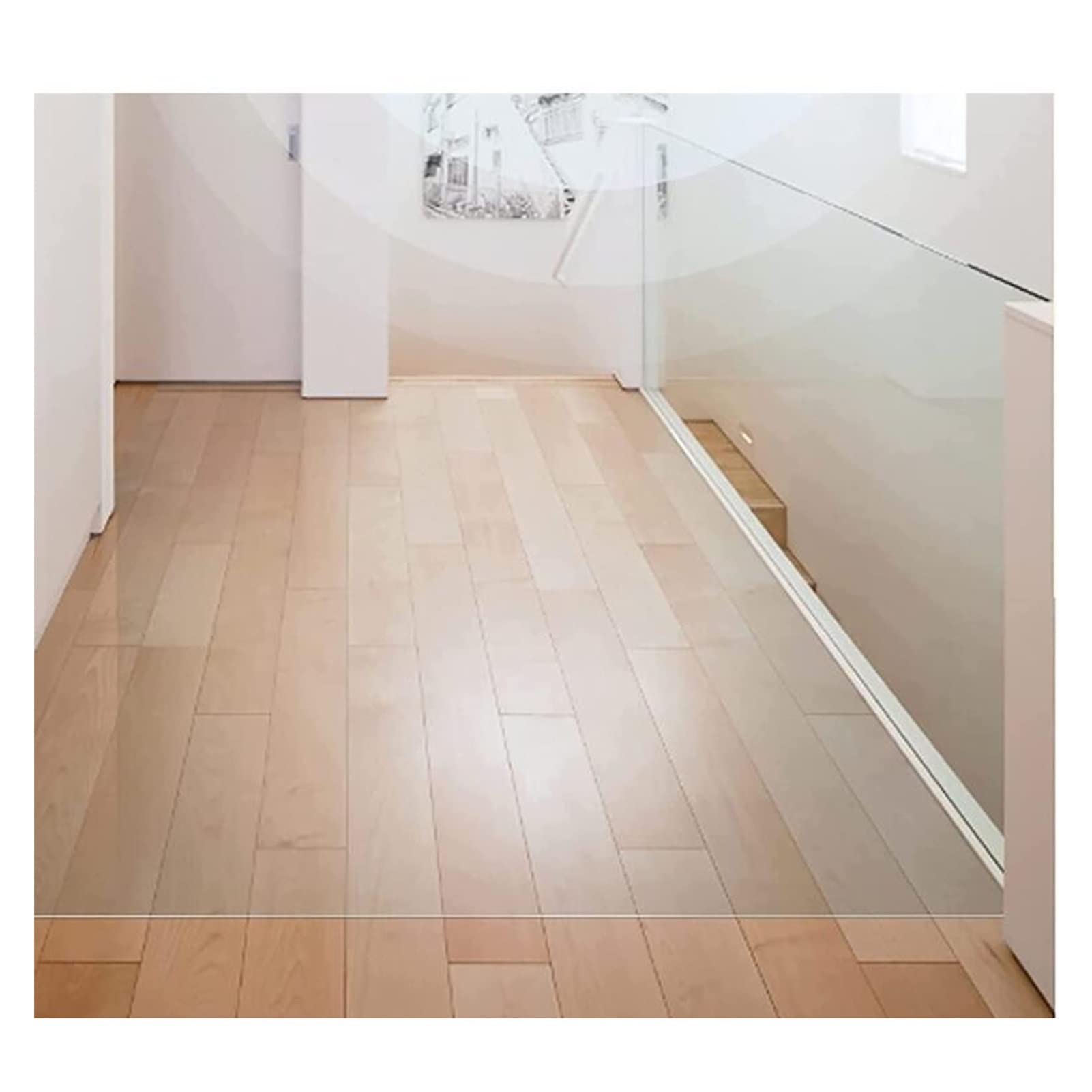 Alfombra protectora antideslizante de vinilo de PVC para suelos de madera dura, 1,5 mm de grosor, 135 x 215 cm, revestimiento de suelo para el hogar y la oficina, fácil de limpiar, uso versátil