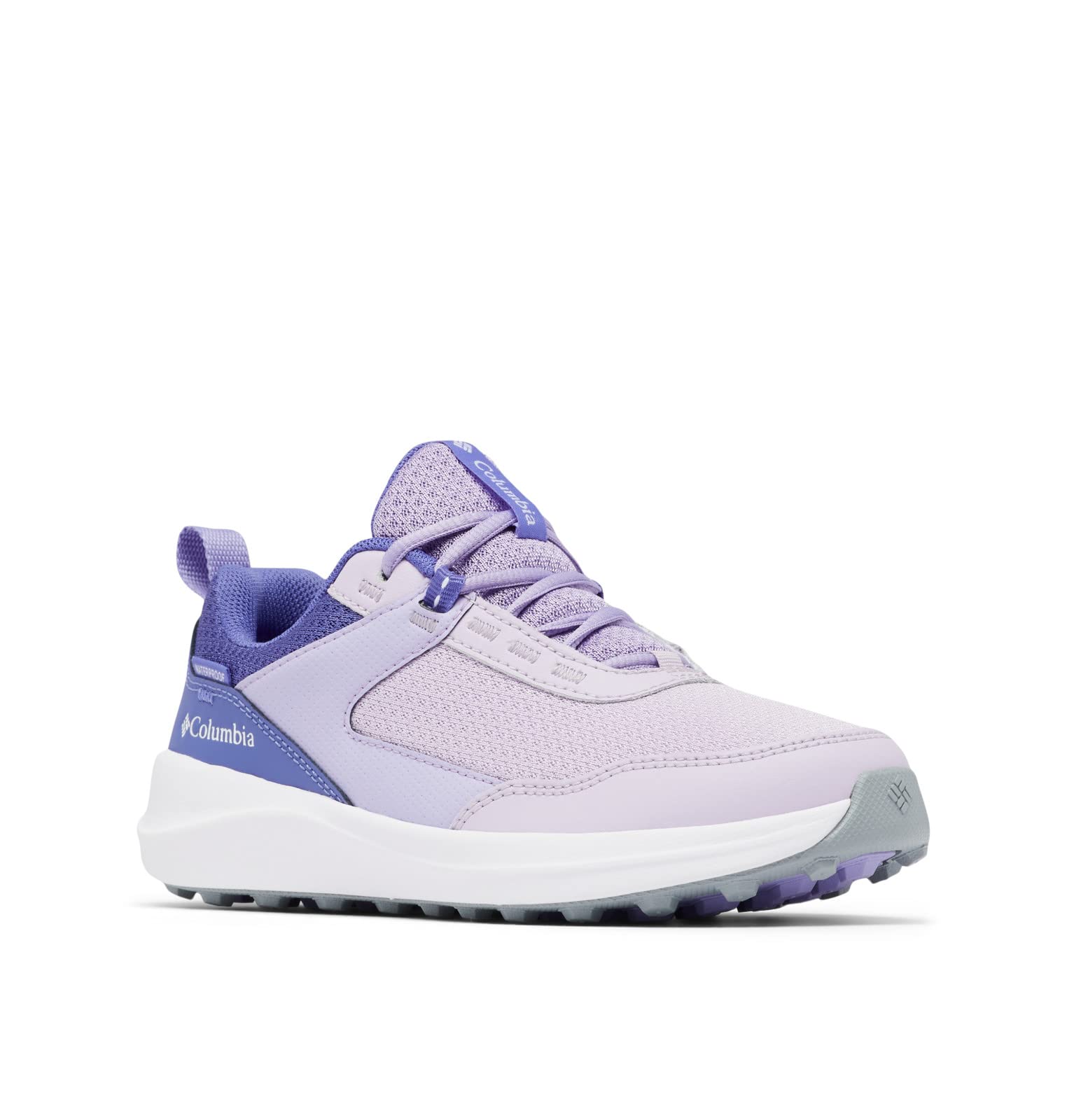 Columbia Youth Girls Hatana Waterproof, Morning Mist/Purple Lotus, 7