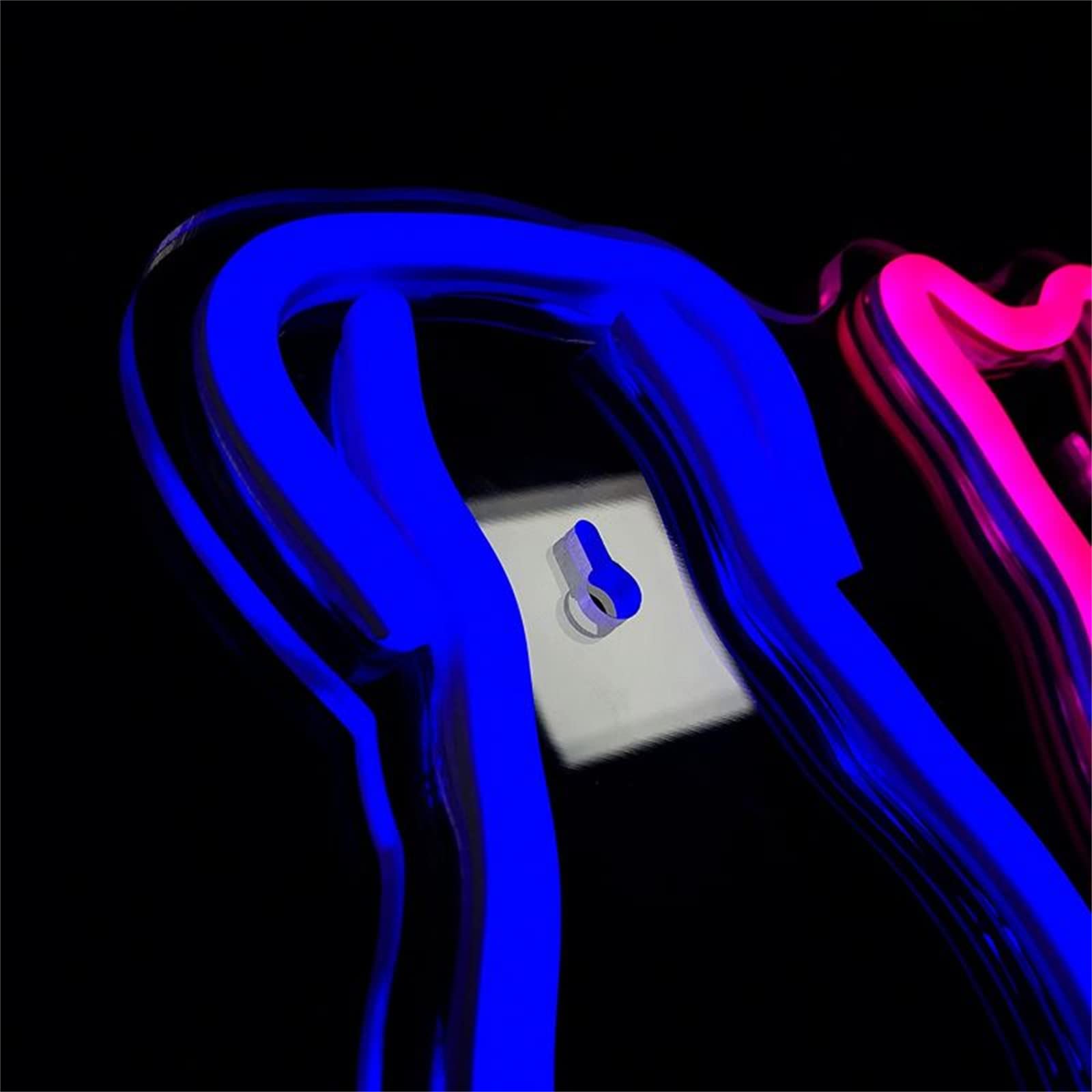 Gatto Cane Insegna Neon con Luce Neon Negozio Animali Decorazione Parete Gattino Cucciolo Luce LED Casa Camera Canile Decorazione Parete Negozio Animali Domestici Segno di Luce,C,33x28CM