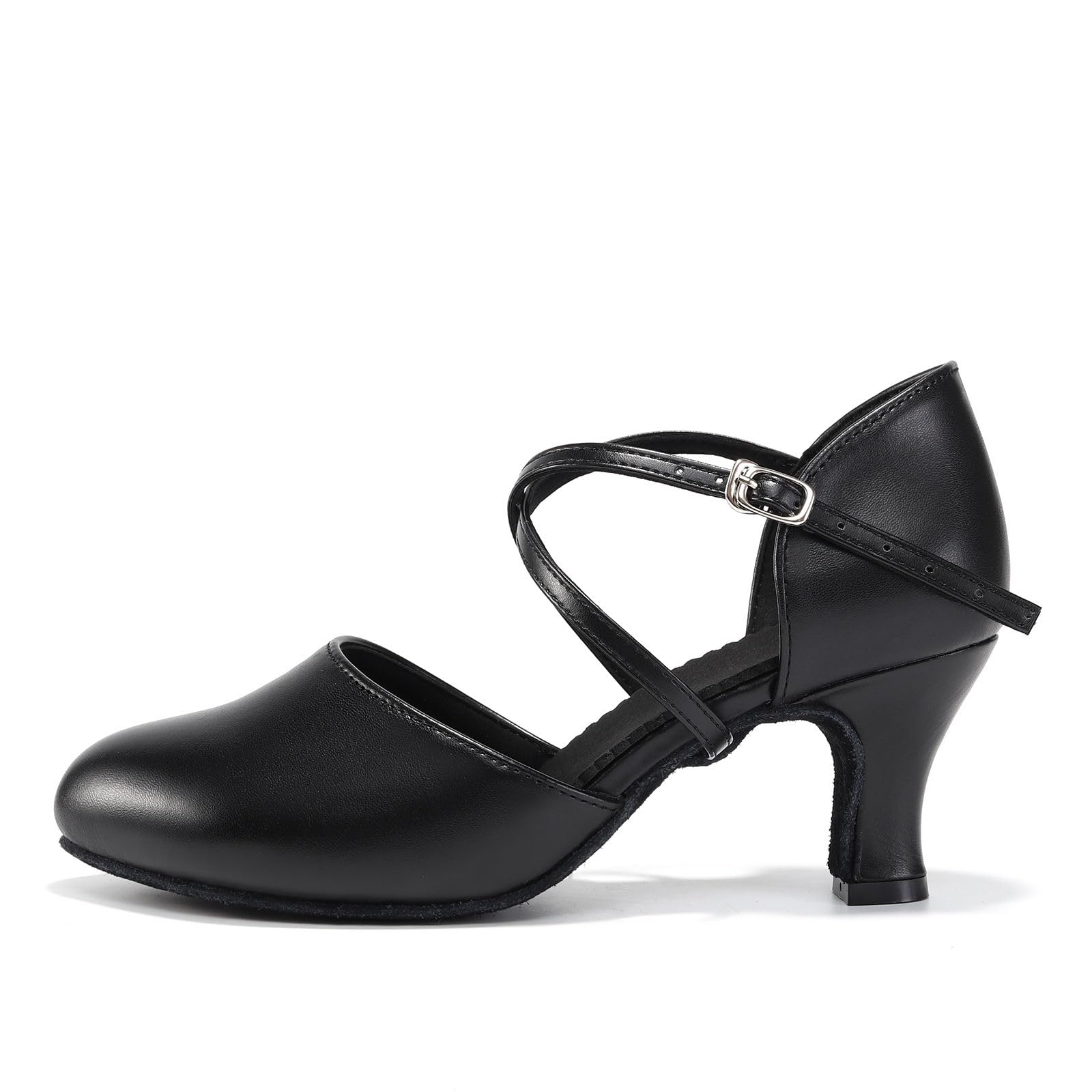 Scarpe da Ballo Latino Donna Punta Chiusa Salsa Moderna Tango Scarpe da Ballo da Sala con 6cm Tacco