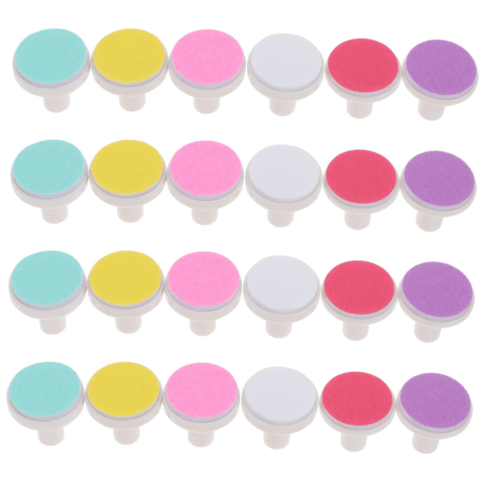 SHERCHPRY 24Pcs Nail File Pads Replacement for Electric Nail Grinder Grinding Heads for Newborns for Go Nail Care