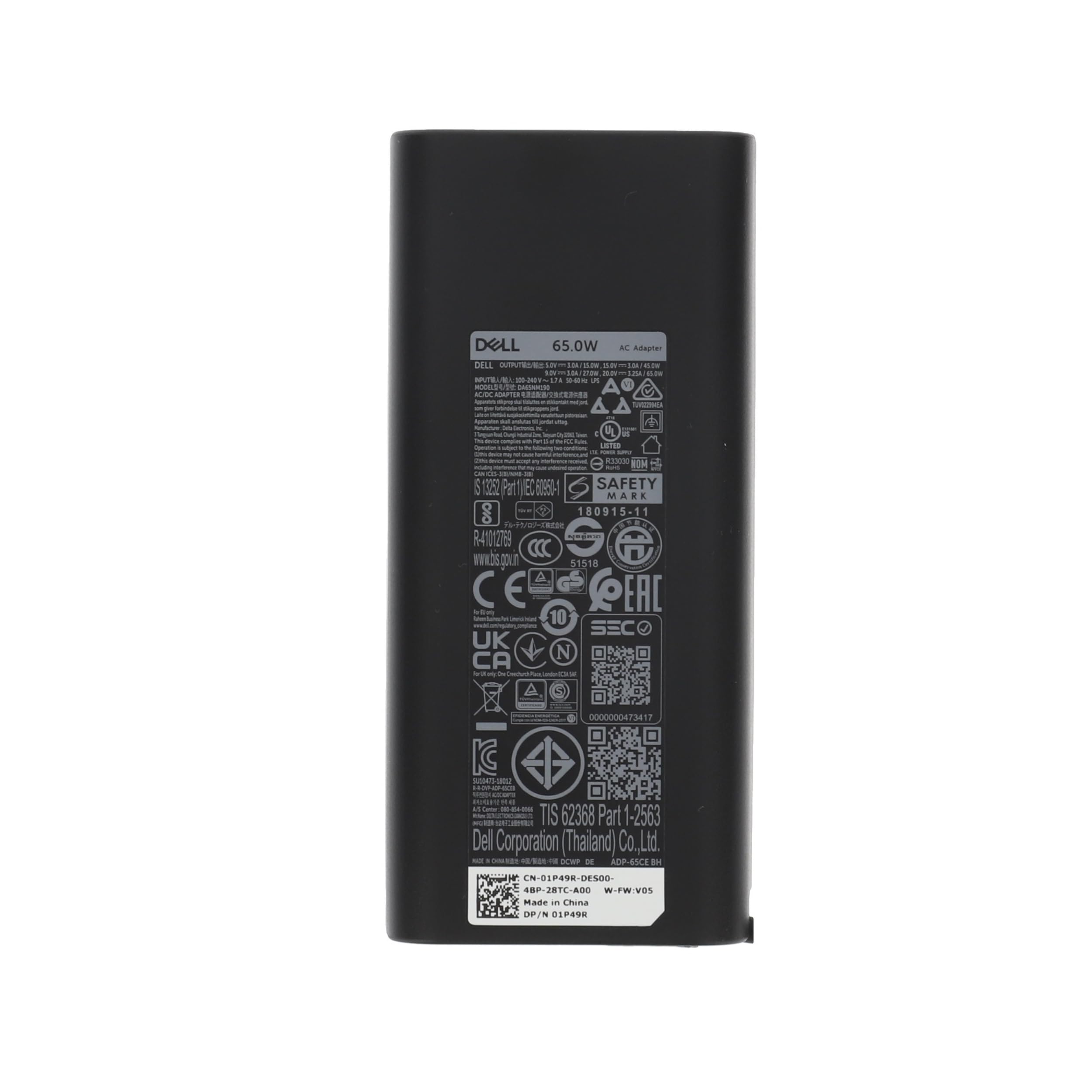 Chargeur USB-C 45W Pour Dell XPS 12 9250/9350 Et XPS 15 9550 - Neuf, Origine Chine, Garantie 3 Mois