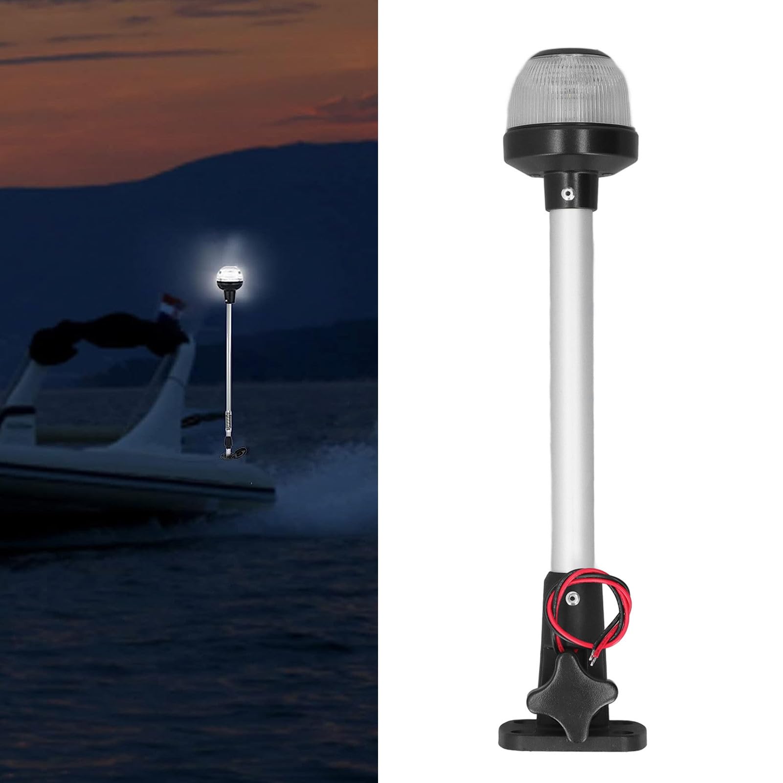 Amazon.co.jp: 船釣り航海灯 折りたたみボート船尾ライト ボート航行灯