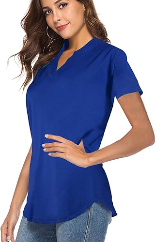 Miniatura 3 de CEASIKERY - Blusa tipo túnica con manga de 34, cuello en V y diseño holgado para mujer