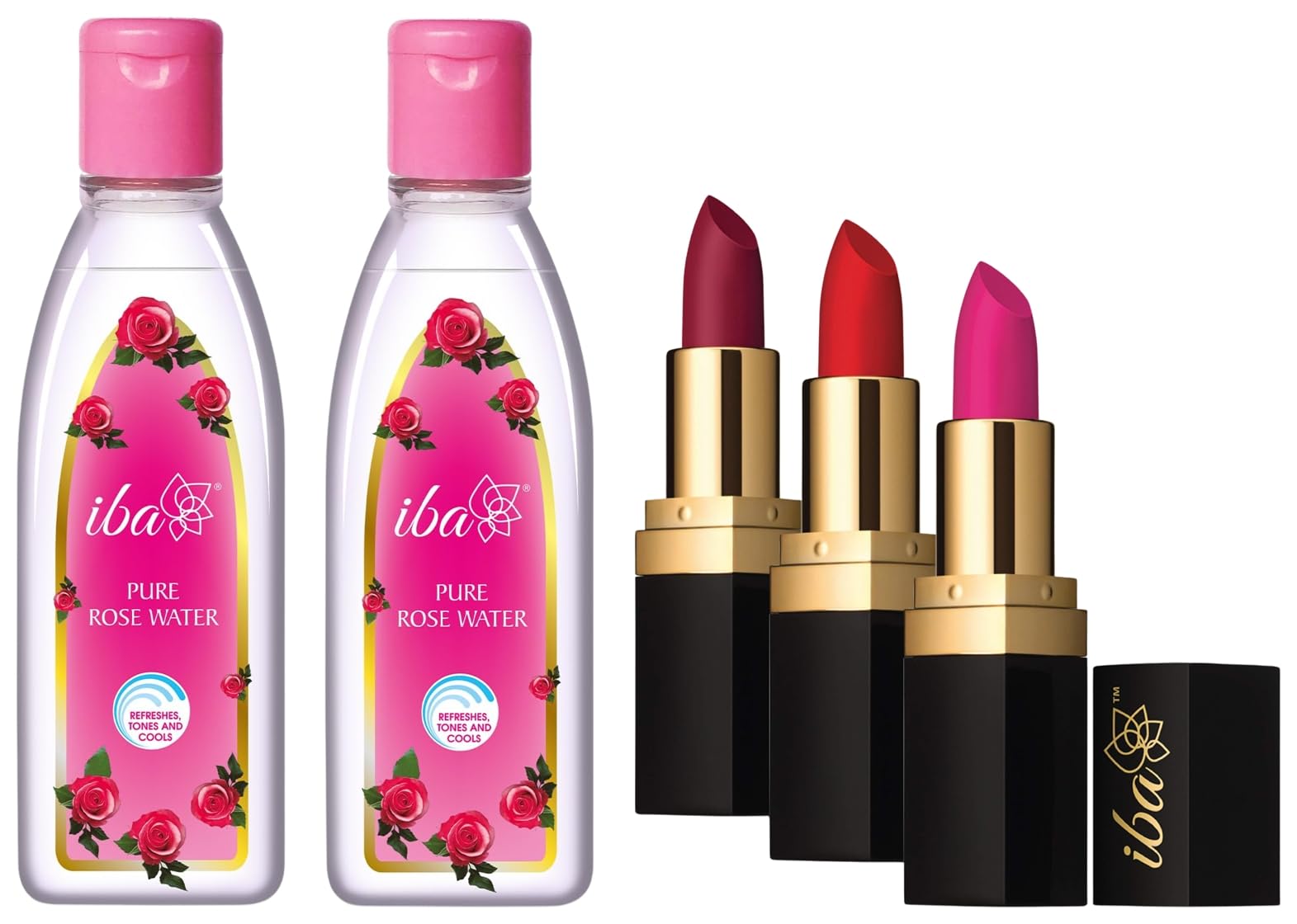 Iba Party Ready Long Stay Matte Combo Pack of 3 – Multicolour (M06 Bold Red + M12 Pink Orchid + M09 Berry Punch) For Women Highly Pigmented Pure Rose Water, 105 Ml (Pack of 2)-image-23