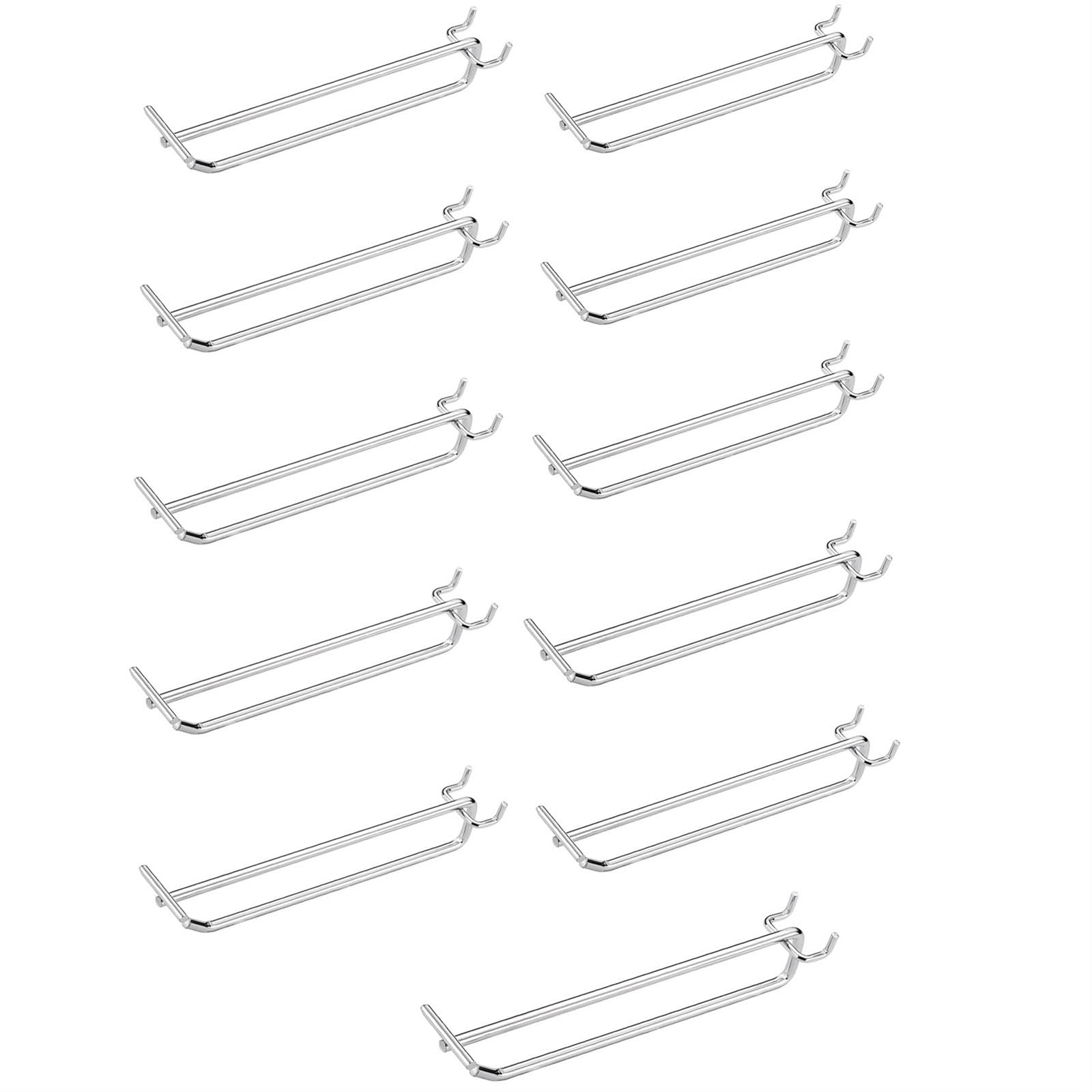 Wall panel hooks, 11 Pcs Pegboard Hooks for Hole Spacing 0.98 Inch,Grid Wall Hooks Storage Organizers, Slatgrid Slatwall Hook Retail Store Shop Display Fixture(25cm/9.8in)