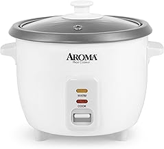 AROMA® Rice Cooker, 3-Cup (Uncooked) / 6-Cup (Cooked), Small Rice Cooker...