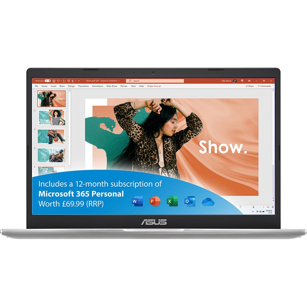 ASUS Vivobook 14 E410KA | 14" Full HD Laptop with Microsoft Office 365 | Intel Celeron N4500 | 4GB RAM | 128GB eMMC | Windows 11 S Mode | Pink — view 2