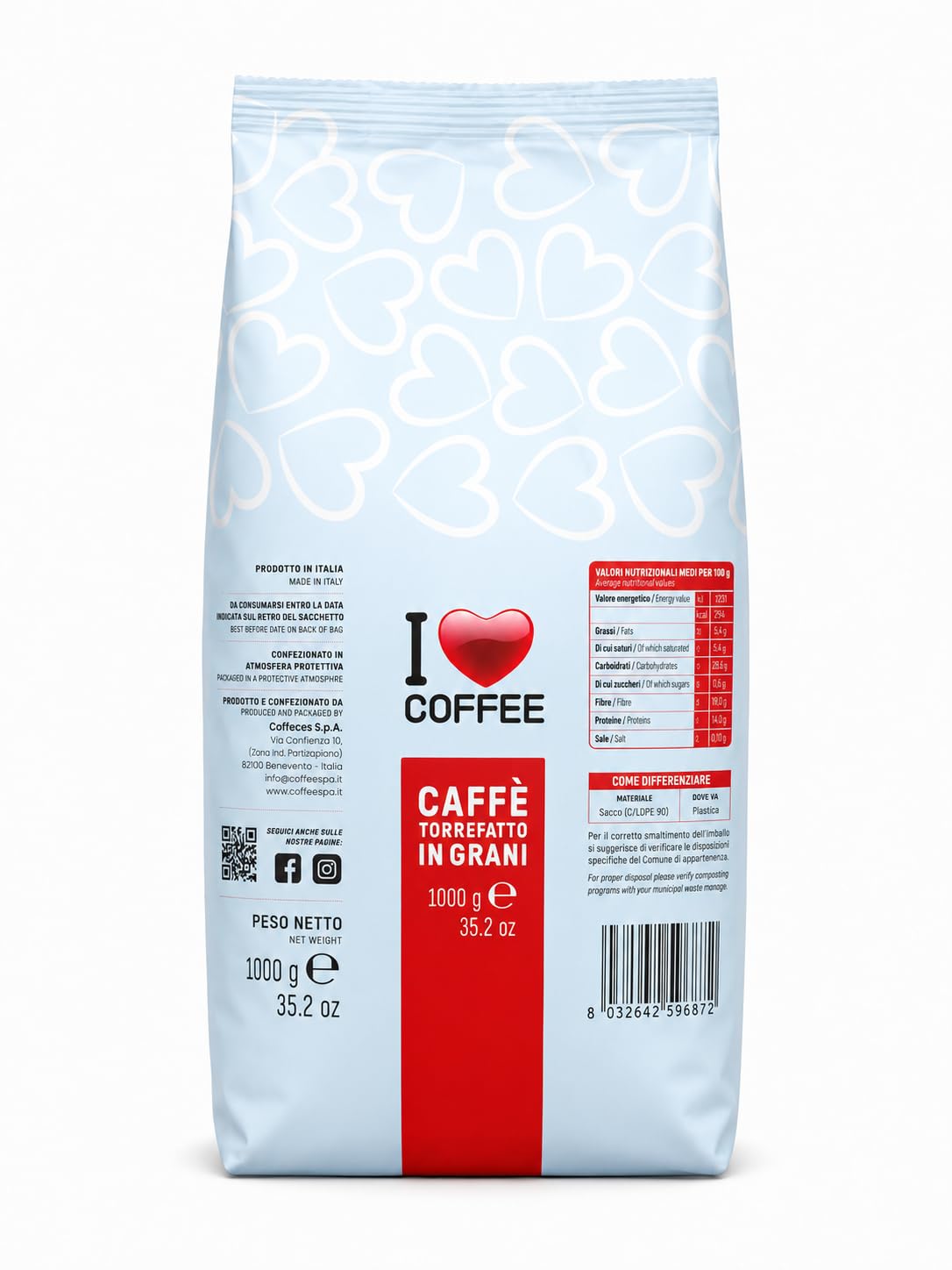 ILOVECOFFEE Miscela Rossa Caffè in Grani Tostatura Media 3 kg | Tostatura Media, Miscela Rossa