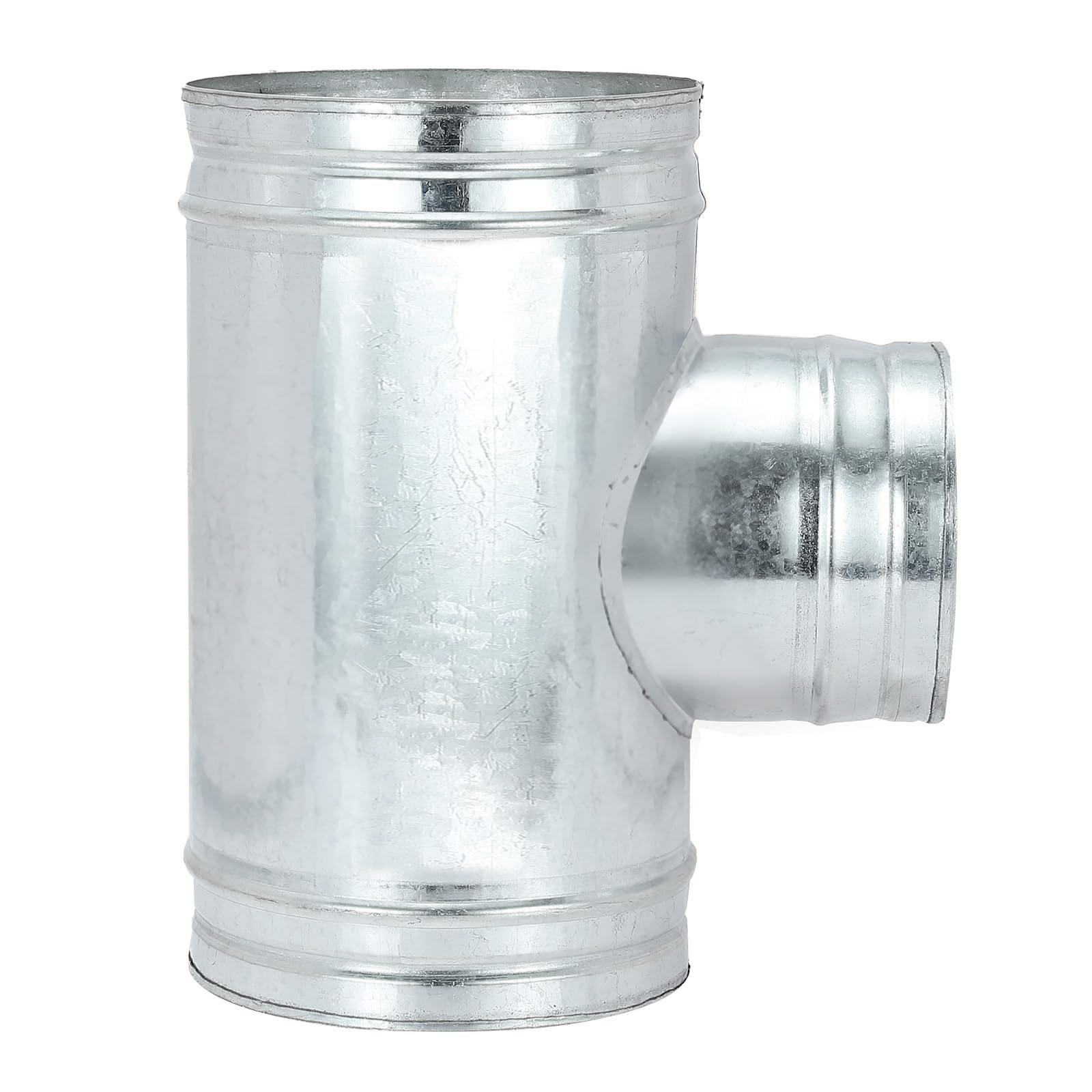 Conector de conducto de 3 vías de 8 a 6 pulgadas, divisor de conducto en forma de T de 90 grados de acero galvanizado, adaptador de tubo de escape de manguera de conducto de ventilación de aire, ac