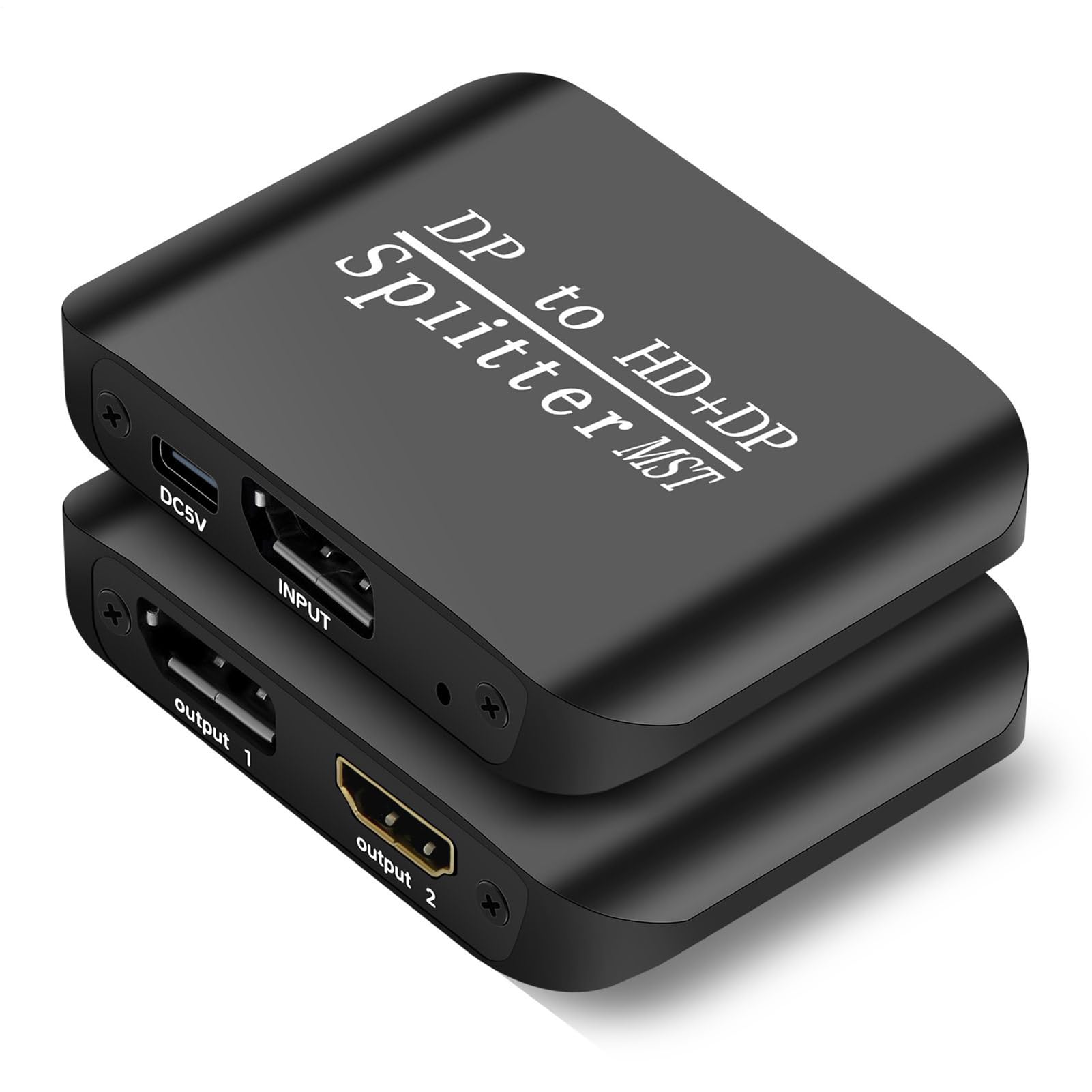 Splitter Porta Video Distributore Doppio Monitor Due Schermi Laptop PC | Splitter Porte 4K Per Home Office Presentazioni Istruzione Giochi Lavoro Affari Riunioni Intrattenimento Streaming