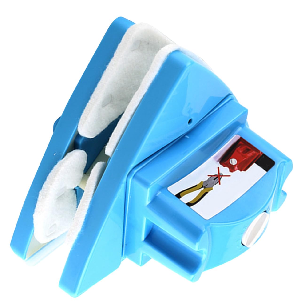 Limpiador Magnético de Ventanas Ajustable Cepillo Doble Cara con Mango Antideslizante para Limpieza de Vidrios de Doble Azul para Ventanas Altas y Curvas