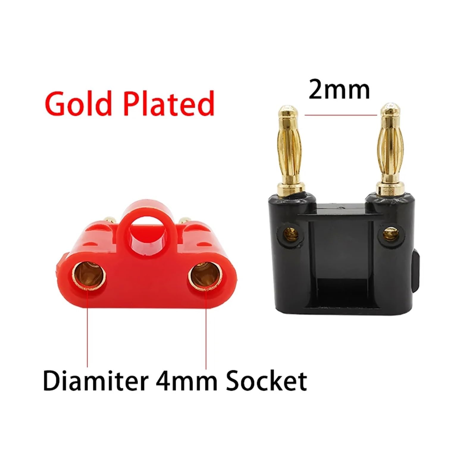 10 pezzi/5 paia di connettori a doppia fila da 4 mm per altoparlanti audio a banana tipo terminale coppia adattatore presa HCHDTDT