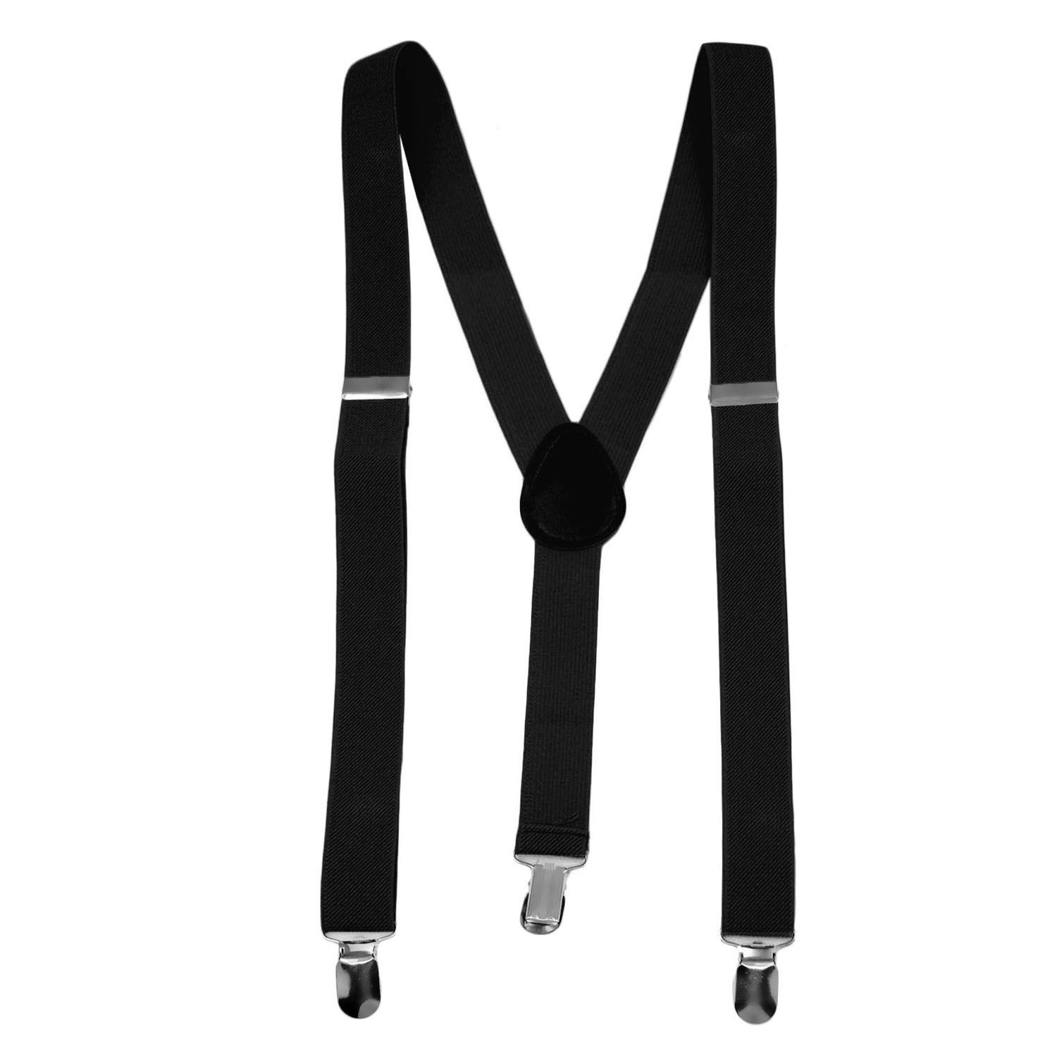 Gozby Shirt Suspenders Men's Blue Colored 3.5cm Strap Width Suspenders Belt Stylish and Practical Accessory (Black)-image-17