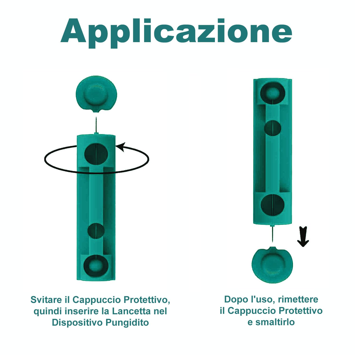 Lancette 28 G - 100 Pezzi I Lancette sterili Monouso I Lancette per il Sangue I Lancette di Sicurezza I Test della glicemia I Diabete