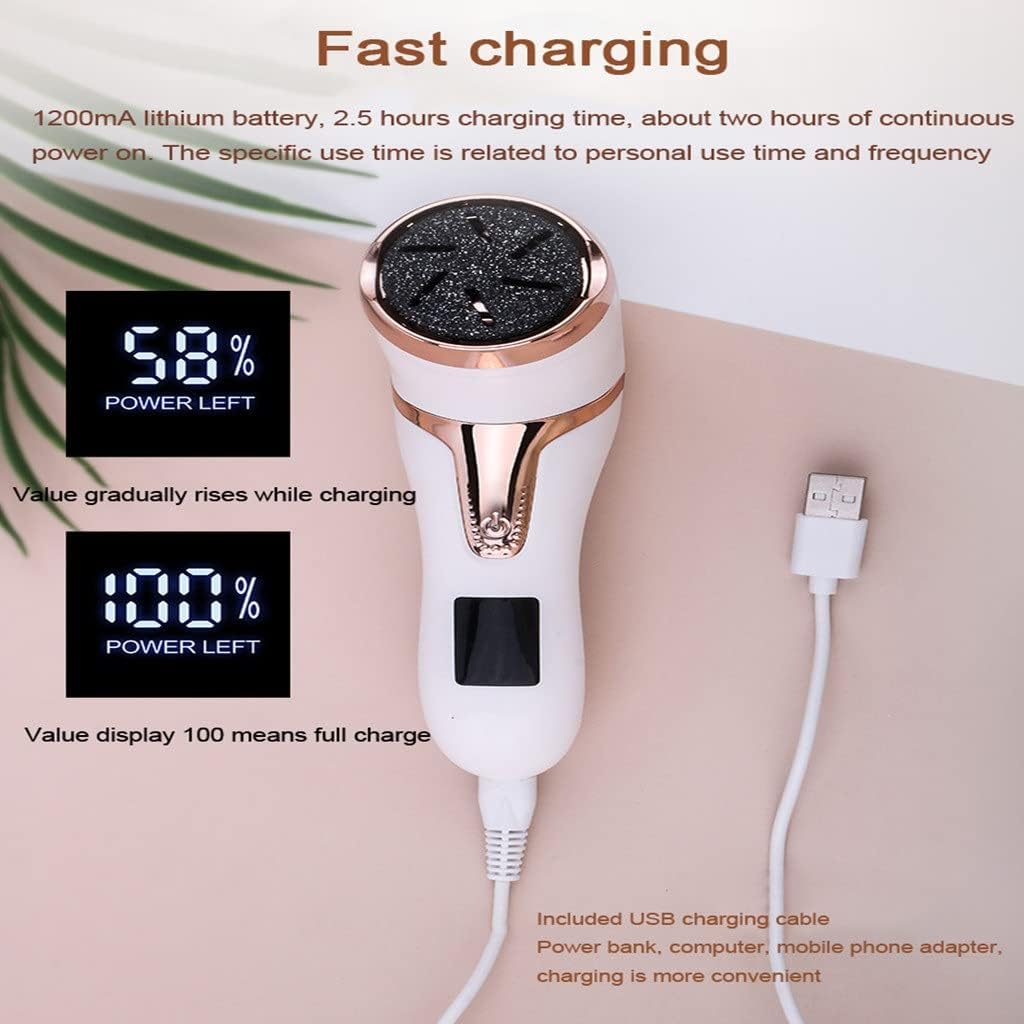 HBJWOV Rechargeable Electric Foot Peeler Pedicure Callus Remover Foot Grinder Calluses Exfoliating Peeling Machine LCD