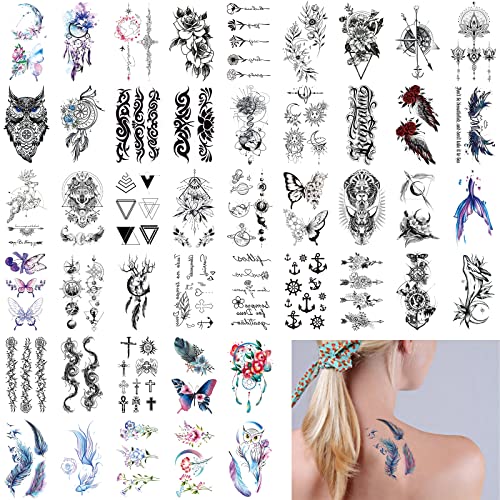 Everjoy Tatuaggi Temporanei Ispirazionali - 20 Pezzi, Parole E Frasi, Impermeabili, Realistici, Per Adulti E Donne (Parole II) - 3
