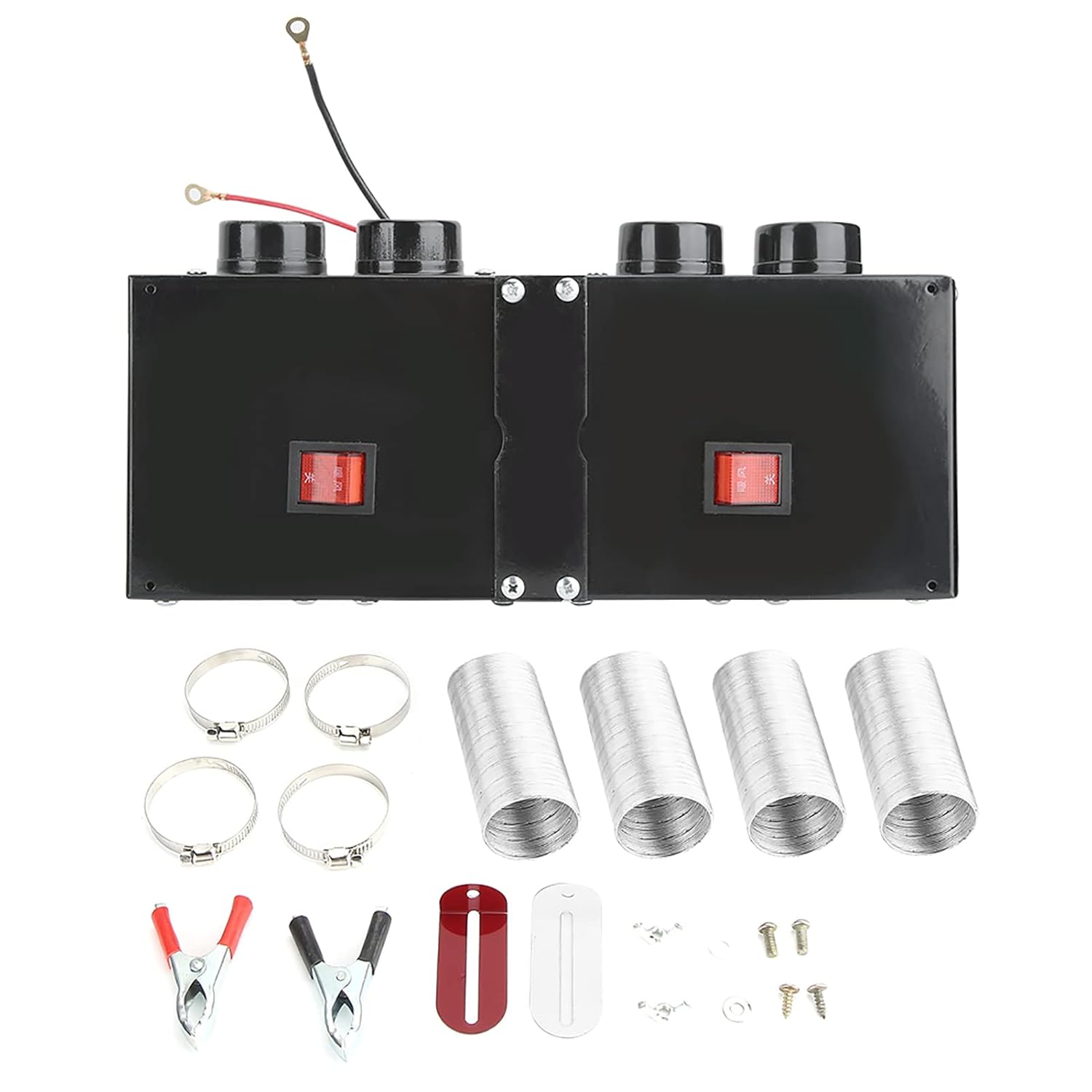 Car Heater,500W 4 Holes Car Vehicle Heater Defroster for Heating Air Purification Defrosting (12V)