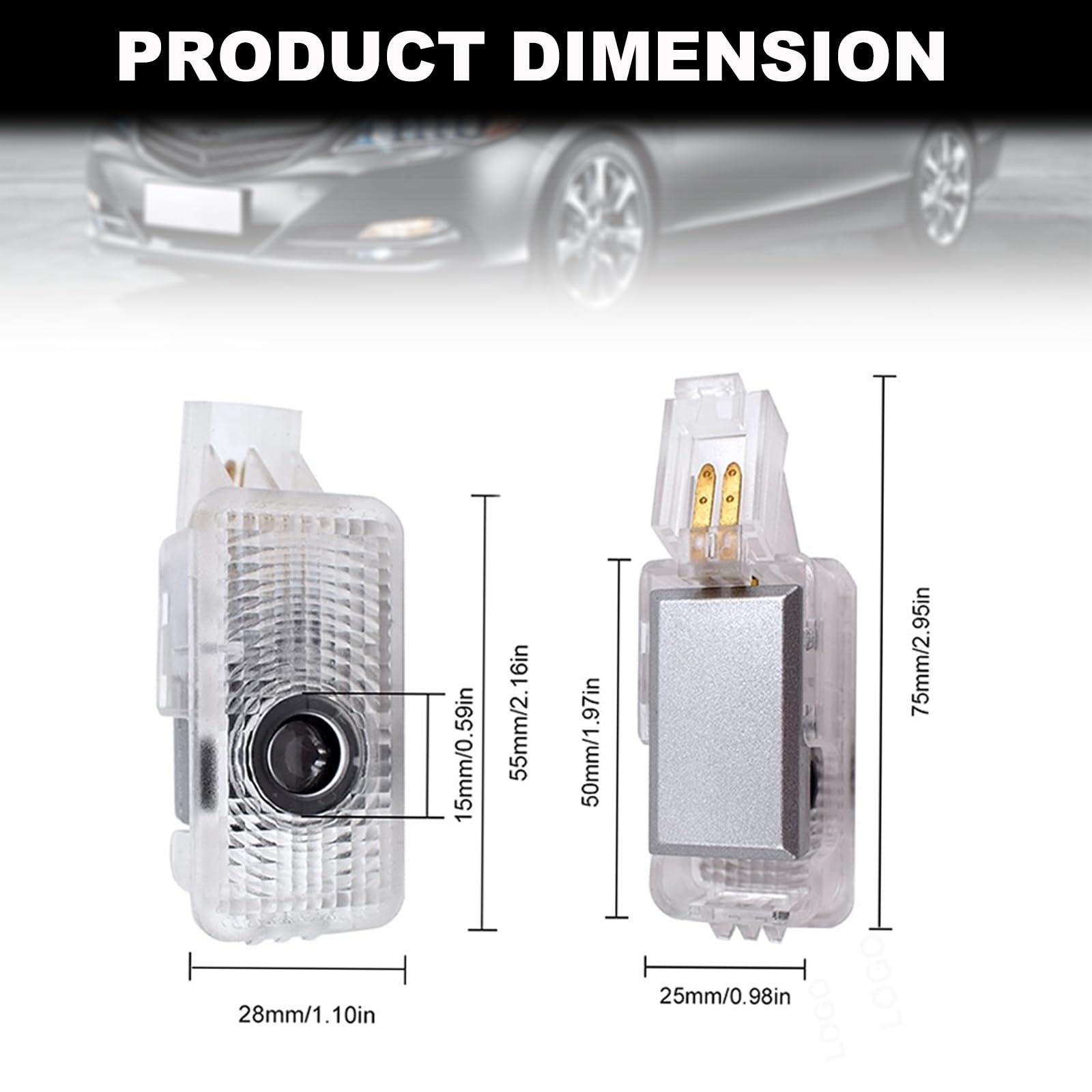 Amazon.com: Car Door Lights Logo Projector 4PCS Ground Courtesy