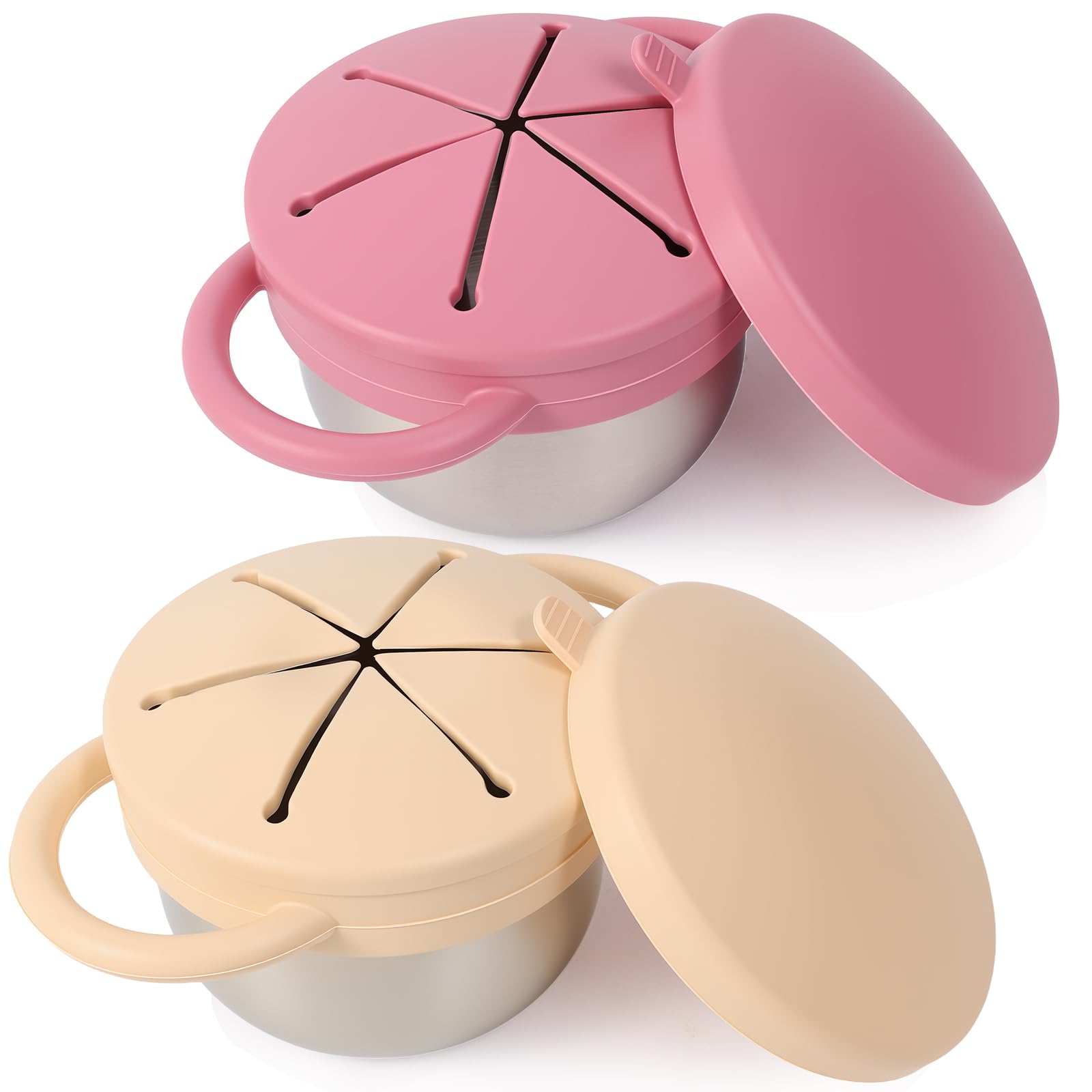 Photo 1 of Solinfant Stainless Steel Snack Cup with Spill-Proof Design (2 Pack)