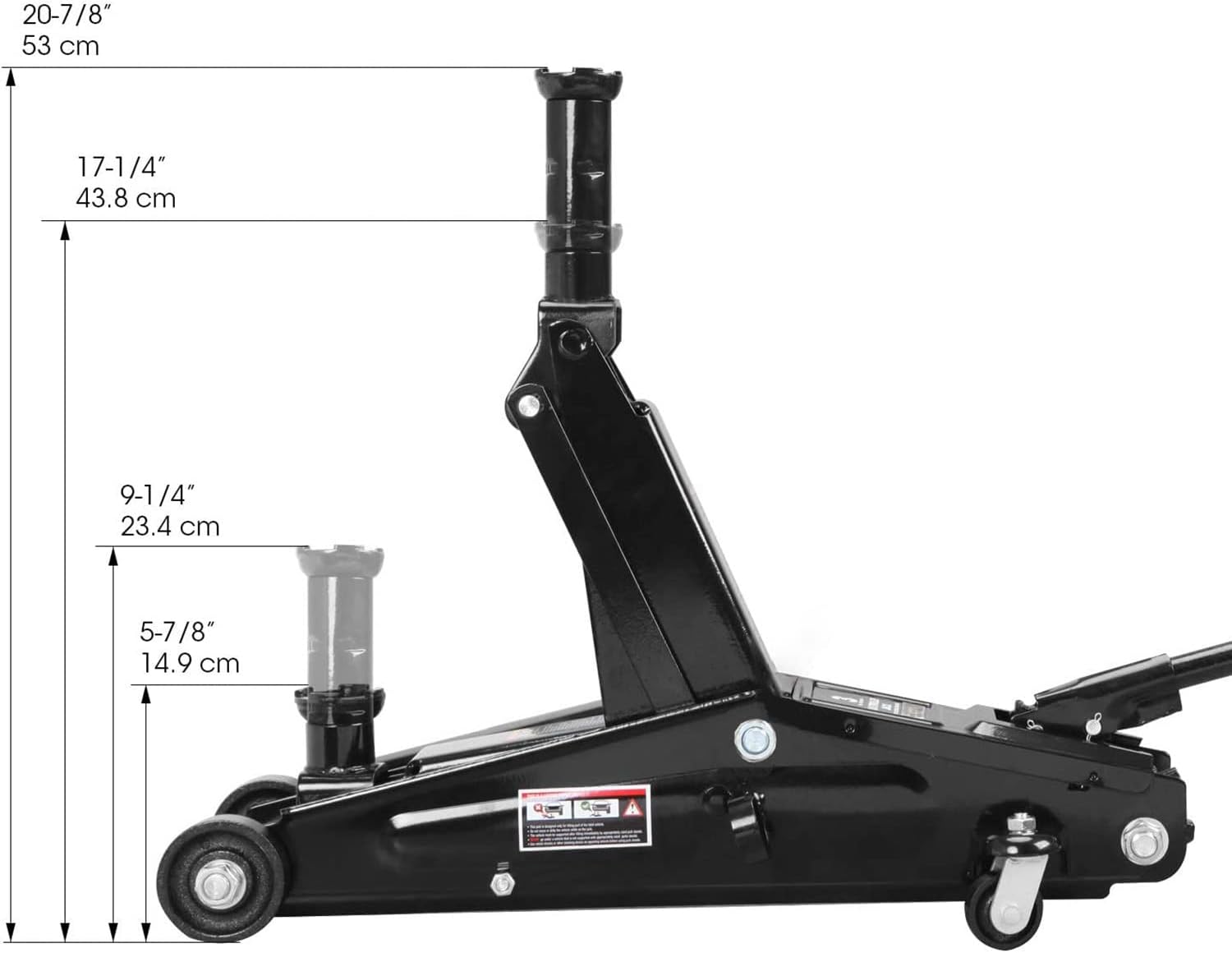 Torin AT83006B Hydraulic Trolley Service/Floor Jack with Extra Saddle (Fits: SUVs and Extended Height Trucks): 3 Ton (6,000 lb) Capacity, Black