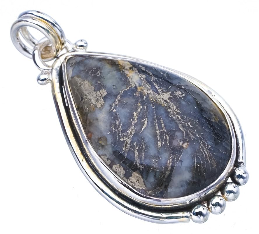 Pendentif Parmyorite Apache argent 925 fait main 3.81cm F4298
