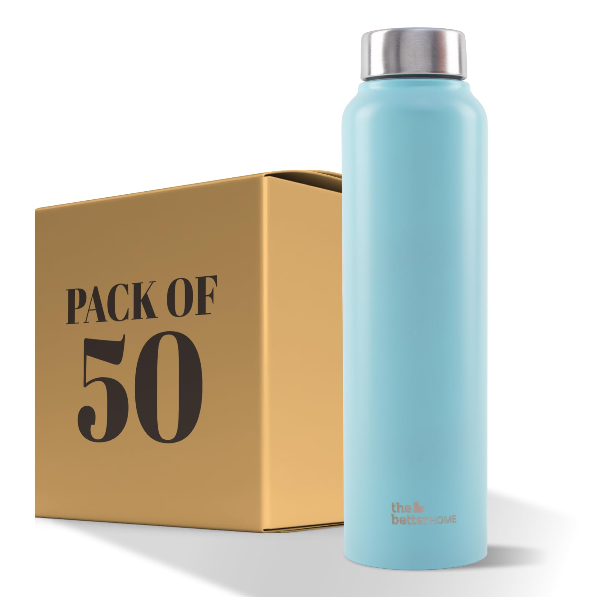 The Better Home Stainless Steel Water Bottle 1 Litre | Leak Proof, Durable & Rust Proof | Non-Toxic & BPA Free Steel Bottles 1+ Litre | Eco Friendly Stainless Steel Water Bottle (Pack of 50) (B0BQRVNYRM) Amazon Price History, Amazon Price Tracker