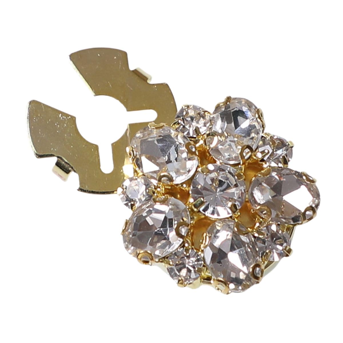 POABXYHD Clip-On Button Covers for Formal and Dress Shirts, Tuxedos, Elegant Rhinestone Cufflink Covers, Decorative Water Rhinestone Design