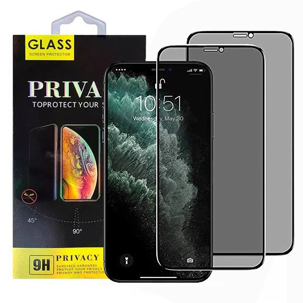 Lacase 2 Pack, Privacy Screen Protector (6.7 inch) Compatible with iPhone 15 Pro Max