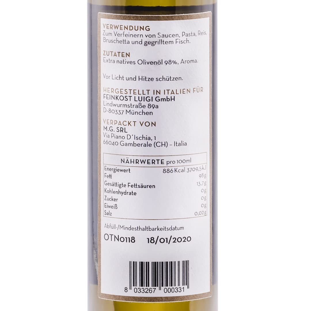 Feinkost Luigi - Trüffelöl mit schwarzen Trüffeln (250ml)