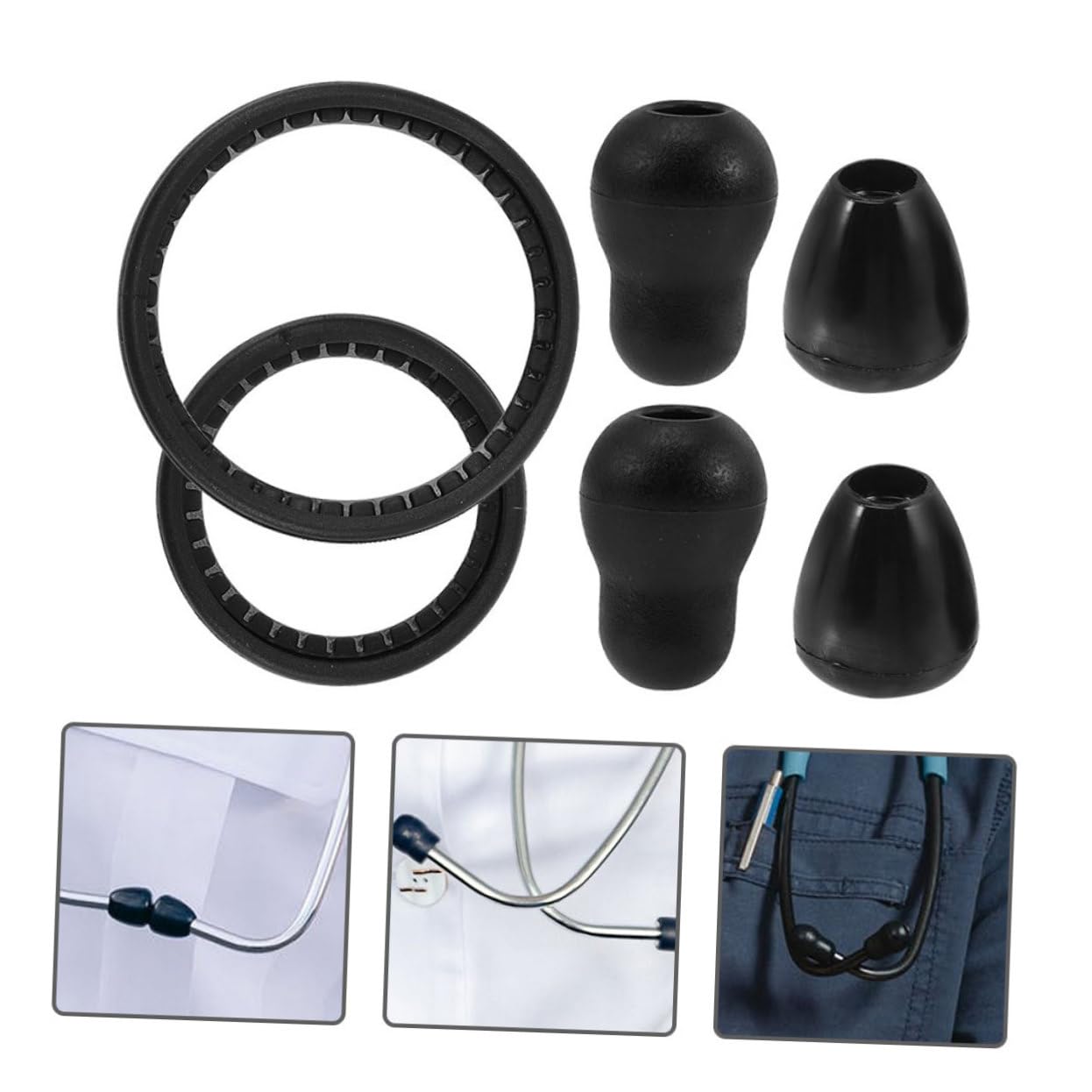2sets Diaphragm Cover Kit Comfortable Ear Tips for Adults Boys and Girls Easy Replacement Parts for Practical Accessories for Professionals