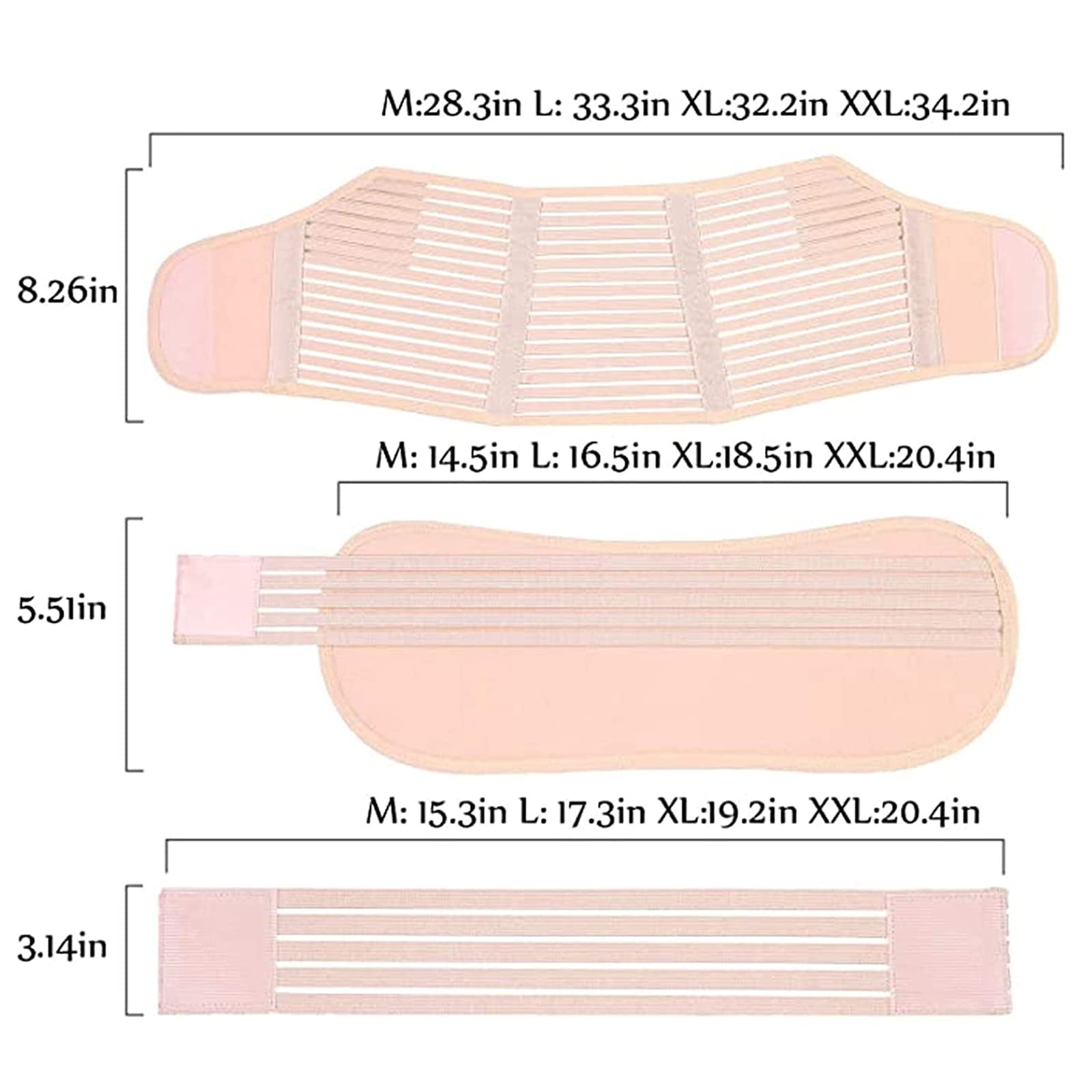 BAtlam Schwangerschafts-Stützgürtel, Schwangere Frauen Bauchstütze Schwangerschaftsvorsorge Sportgürtel, Schwangere Frauen mit Taillenpflegegürtel Bauchstütze Bauch Rückenschutz,Schwarz,XL (Flesh XL)