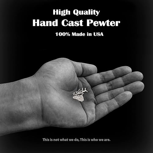 Miniatura 3 de Pines de ciervo y alce hechos a mano para entusiastas de la caza, cobertizo de cuernos, insectos, mulos, cola blanca, cola negra, peltre, cobre,