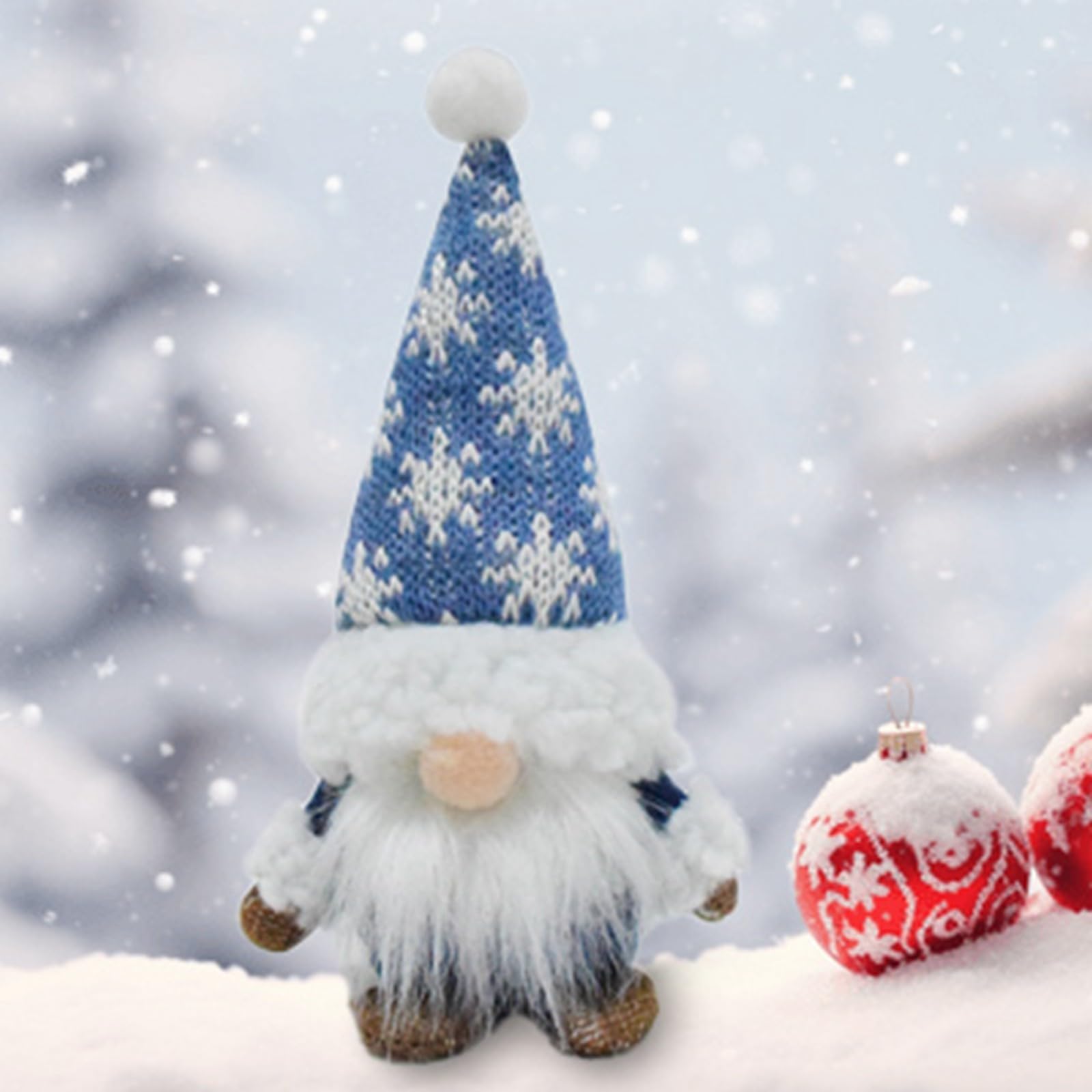 Christmas Gonks Decorations Gnome Blue Faceless Doll Scandinavian Tomte Xmas Decor For Home Kitchen Farmhouse Goods New Year Christmas Festive Festive Atmosphere - Blue