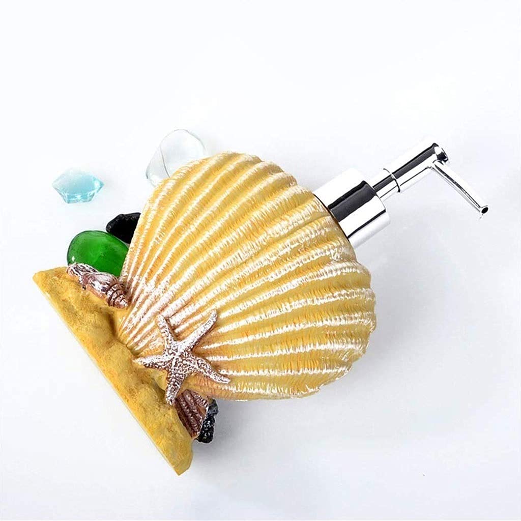 Ensemble d'accessoires de salle de bain 5 ensembles cadeau de salle de bain style plage en résine tendance, savon de salle de bain, brosse à dents, anti-gobelet (couleur : A)