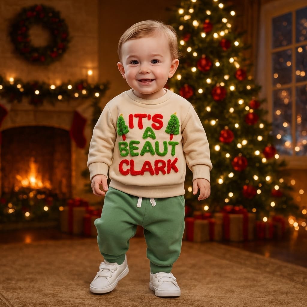 CIYCUIT Baby Boy Outfits Embroidered Sweatshirt Pants Set Fall Winter Clothes - Image 2