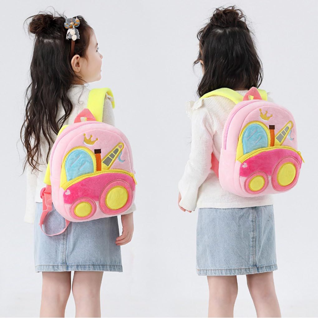 Mochila de felpa adorable de dibujos animados de ingeniería, coches, jardín de infantes, mochila escolar para estudiantes, accesorios de ropa, estilo 5