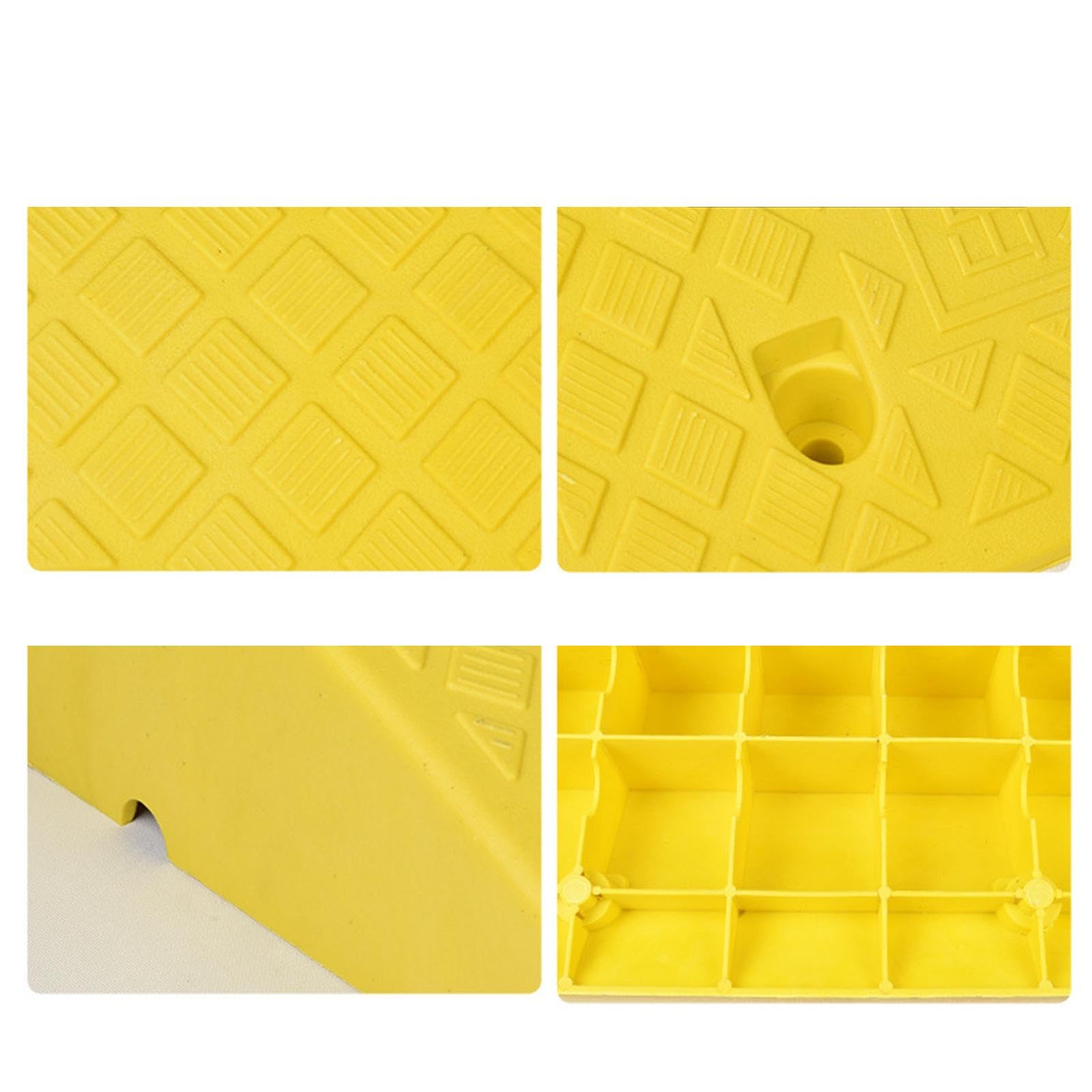Generic Curb Ramp Rampa de Acceso Rampa para Umbral Rampa para Carretera con PP Robusto Y Protección contra Impactos con Agujeros Preperforados Adecuada para, 19 cm